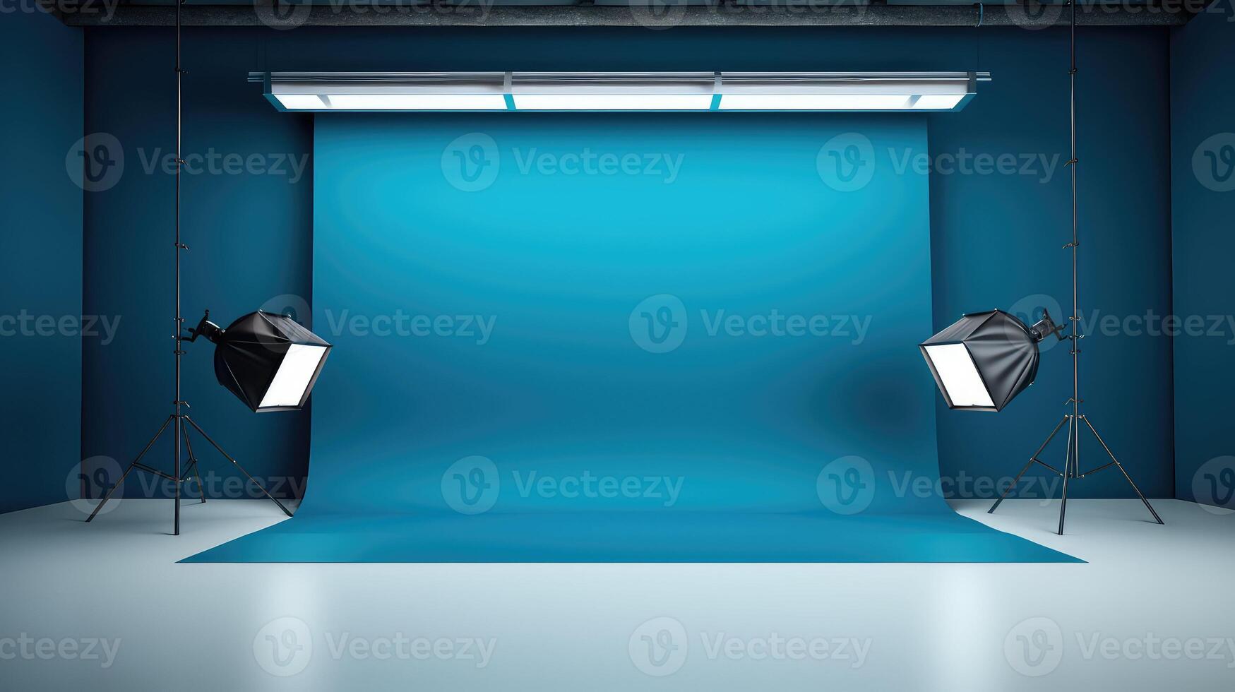 glossy blue studio background wall photo