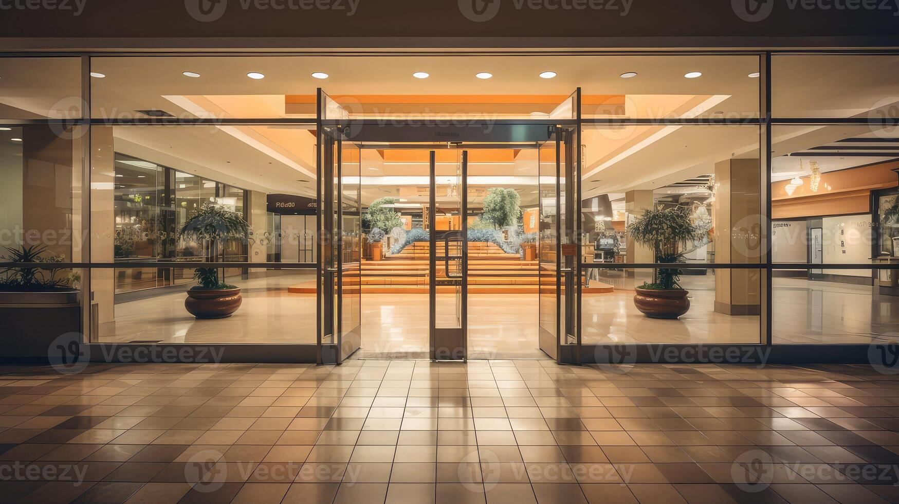 glare glass door entrance photo