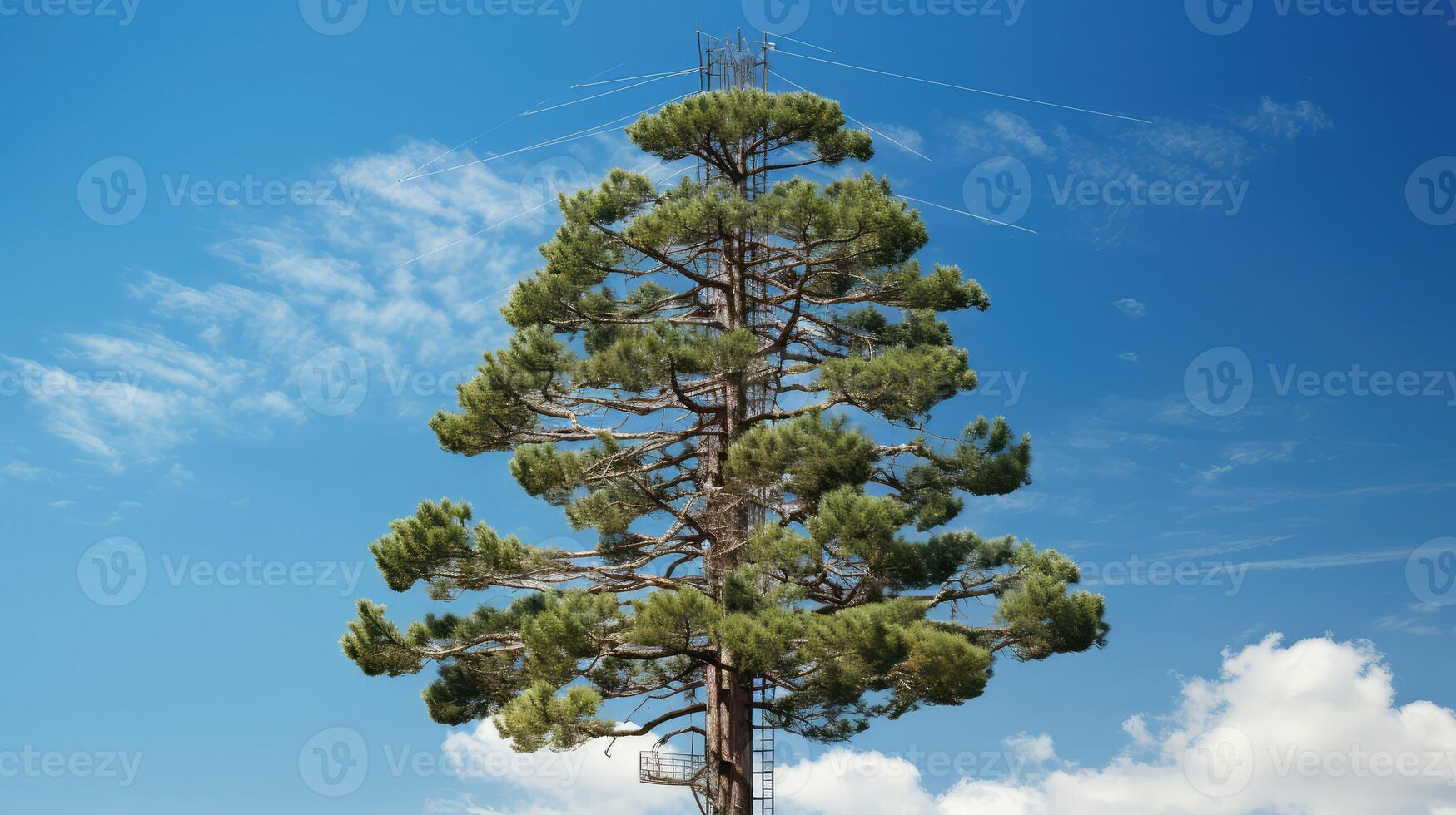 needles cell phone tower tree photo