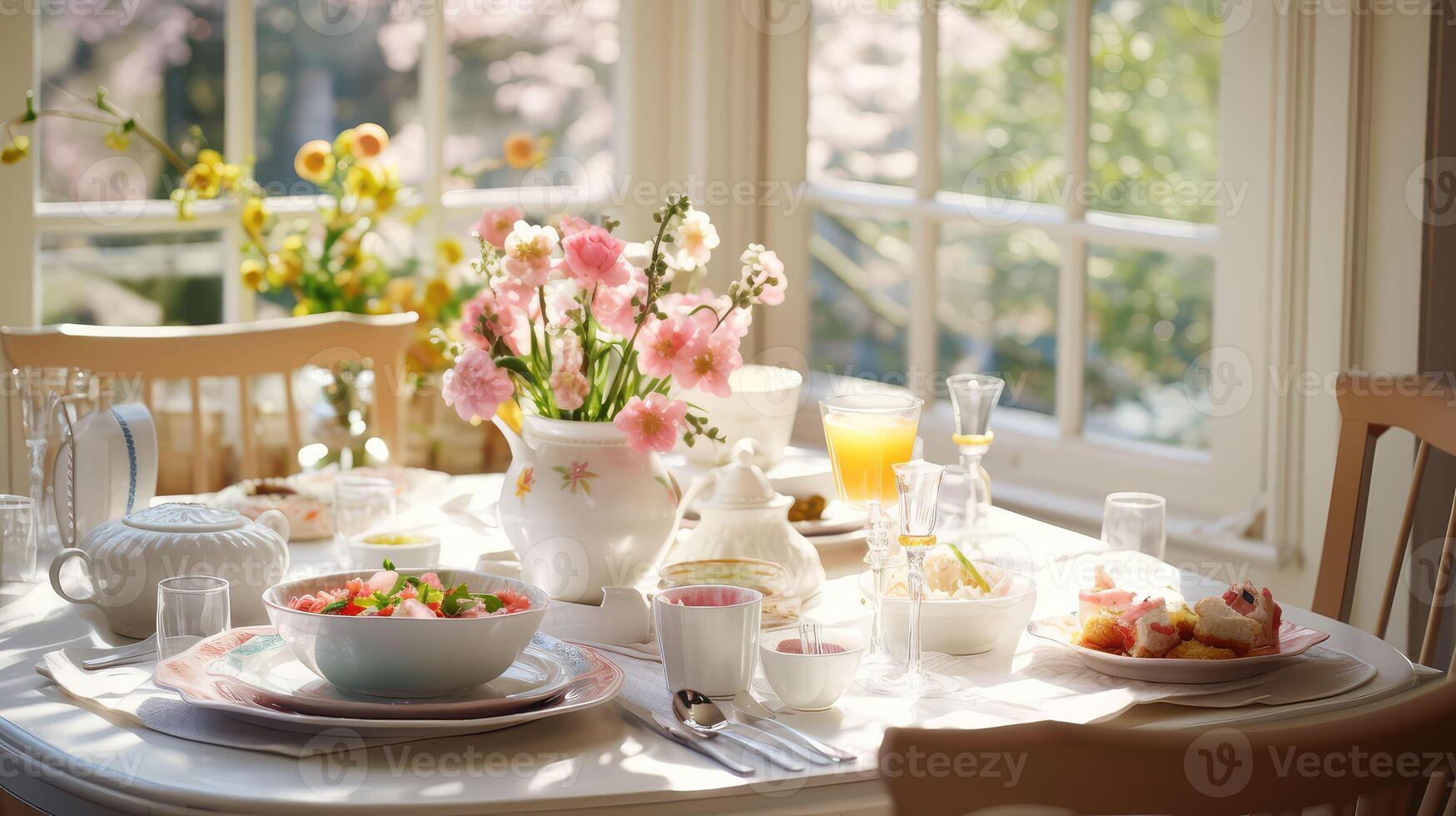brunch table spring photo