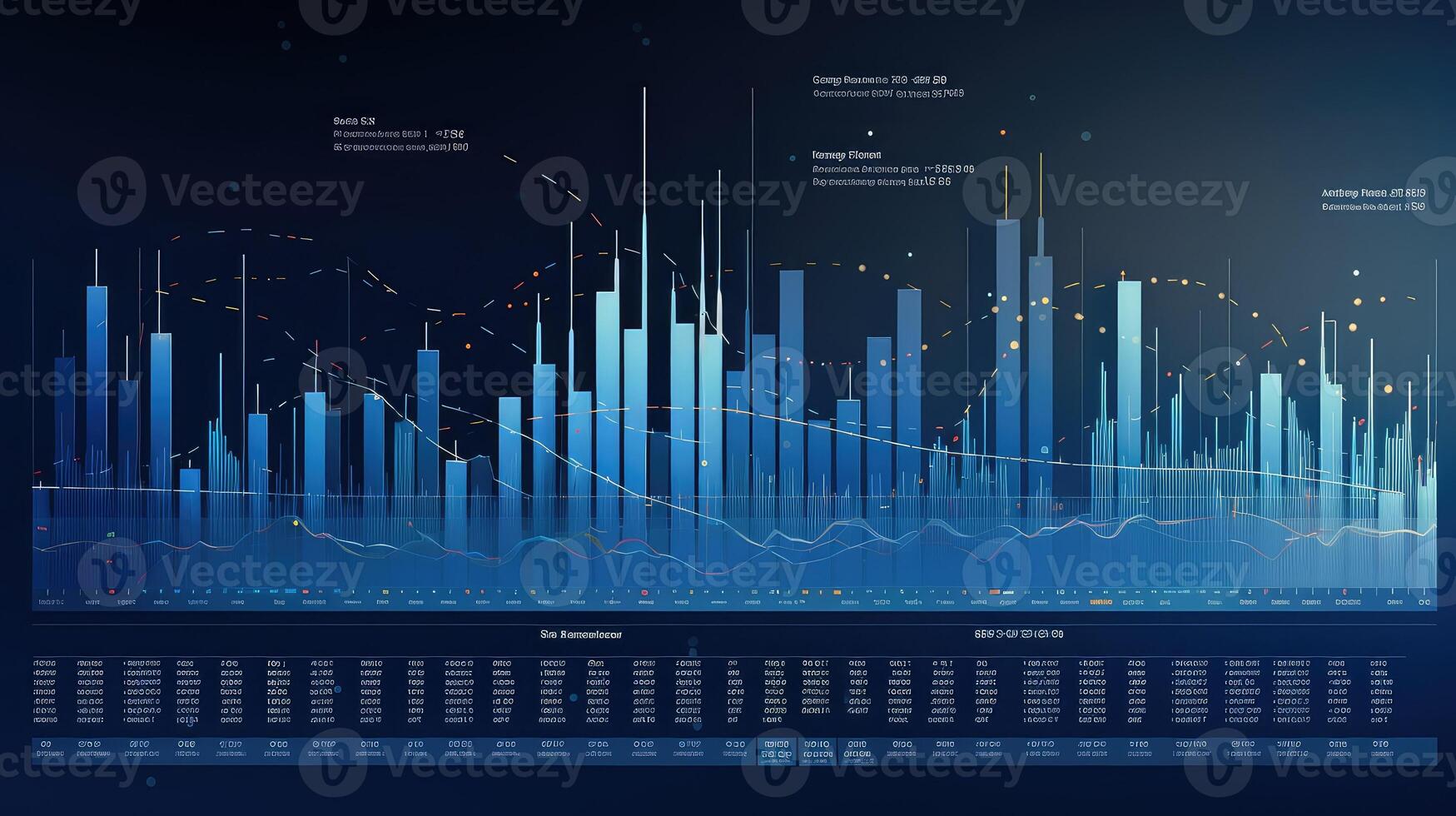 trends charts blue photo