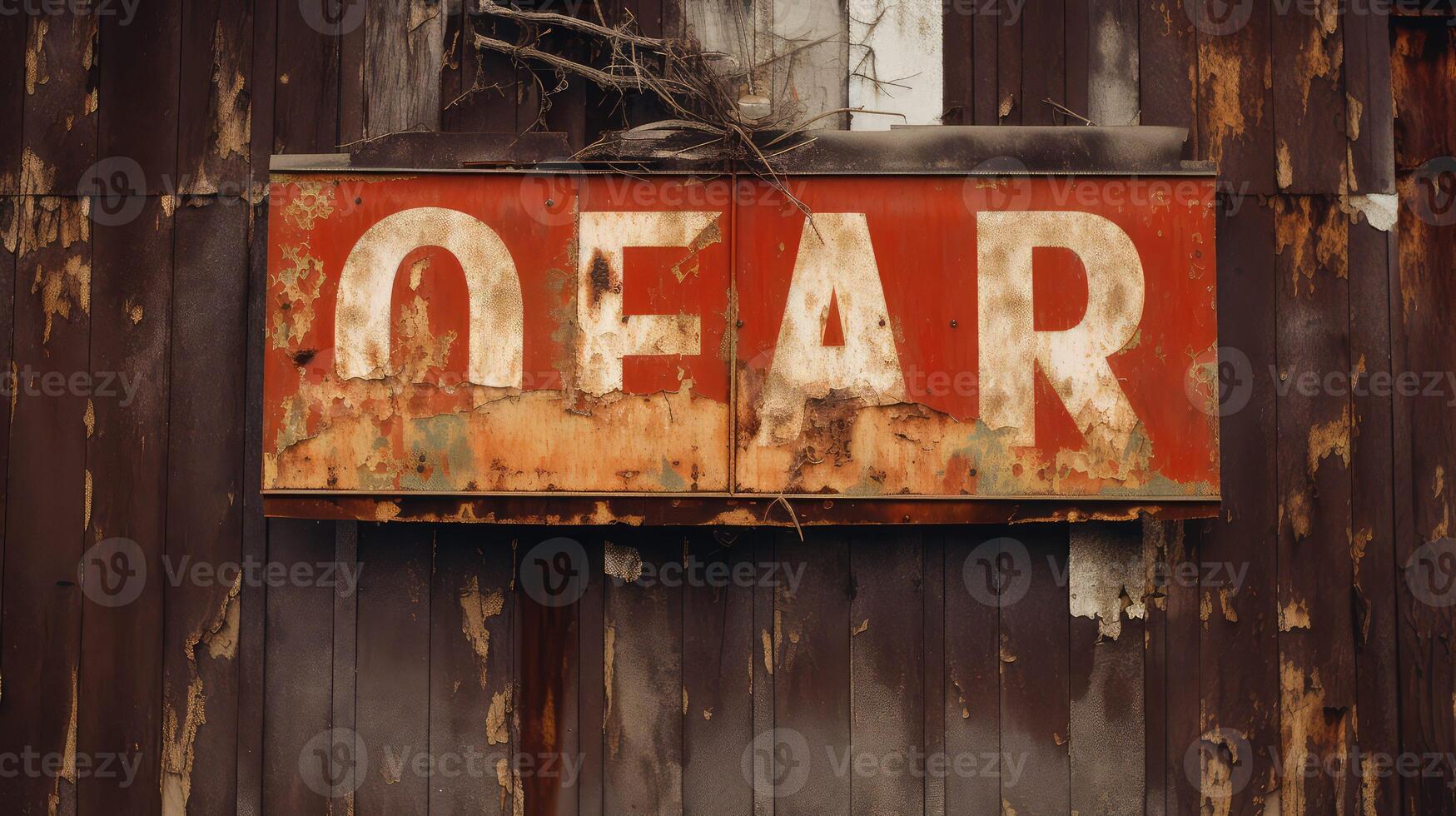 weathered painted metal old photo