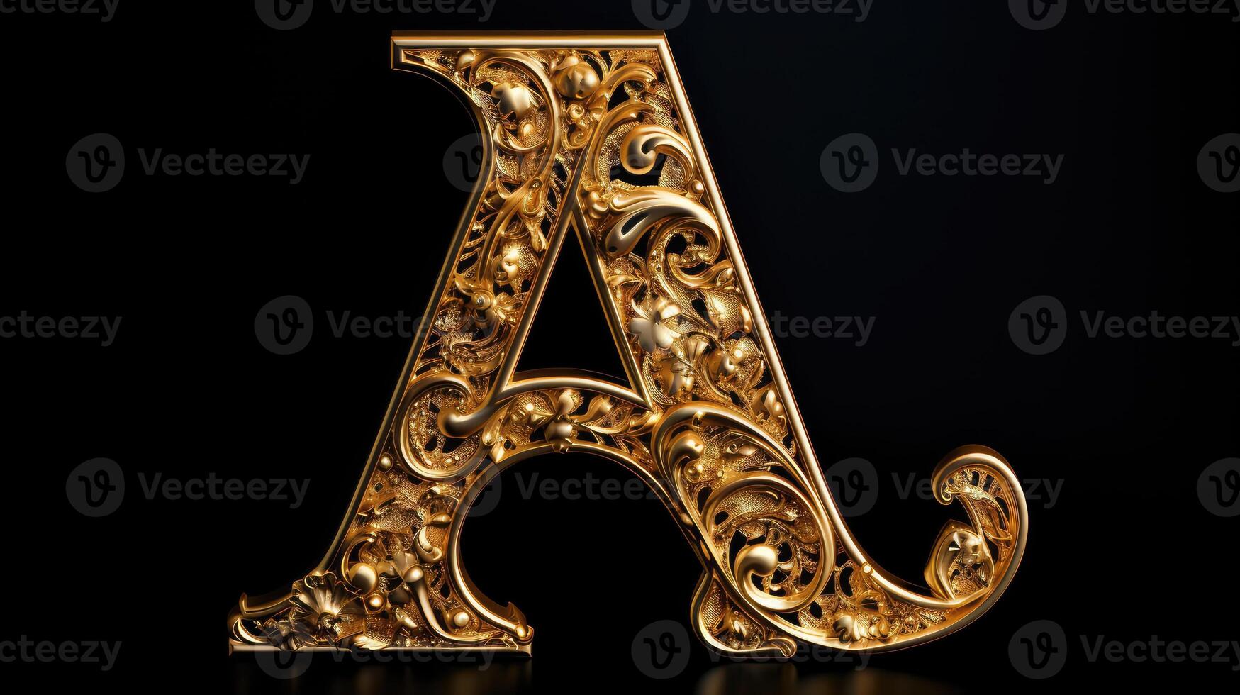 shiny gold letter photo