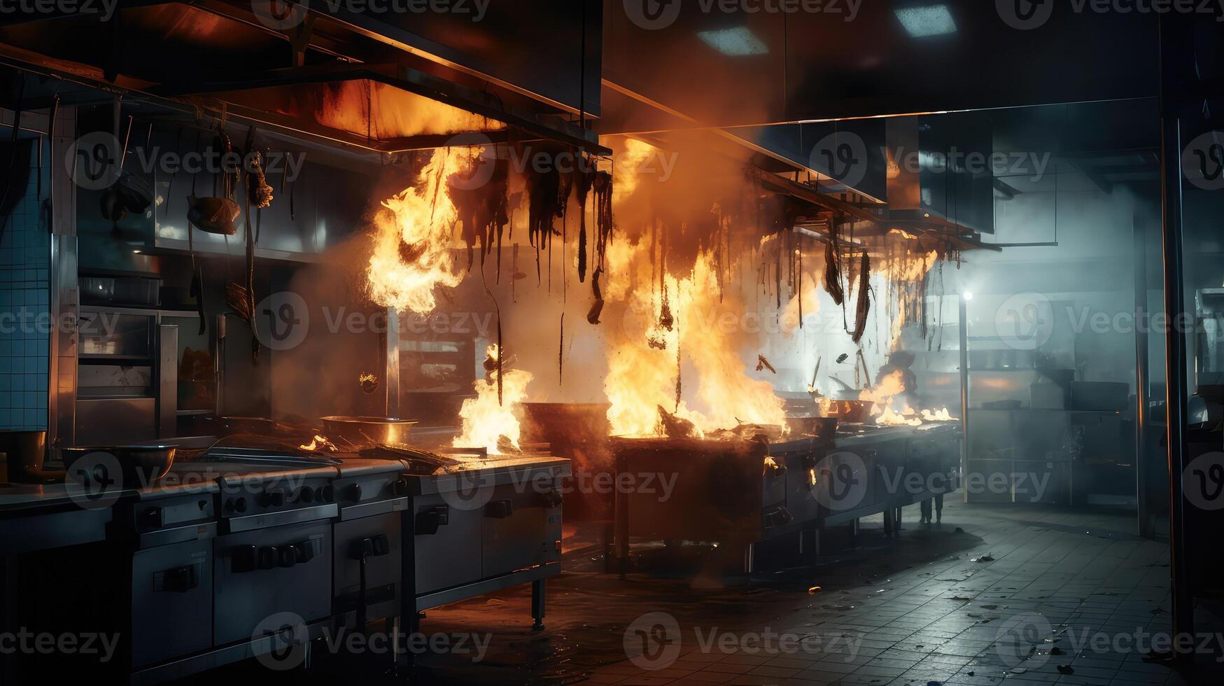 system commercial kitchen fire photo