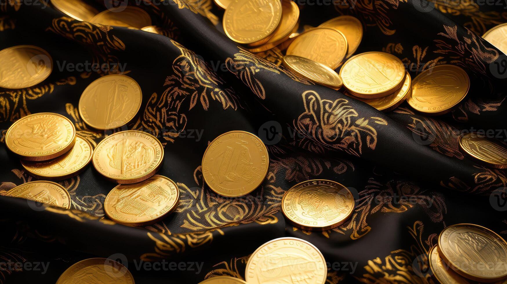 elegant gold coin pattern photo