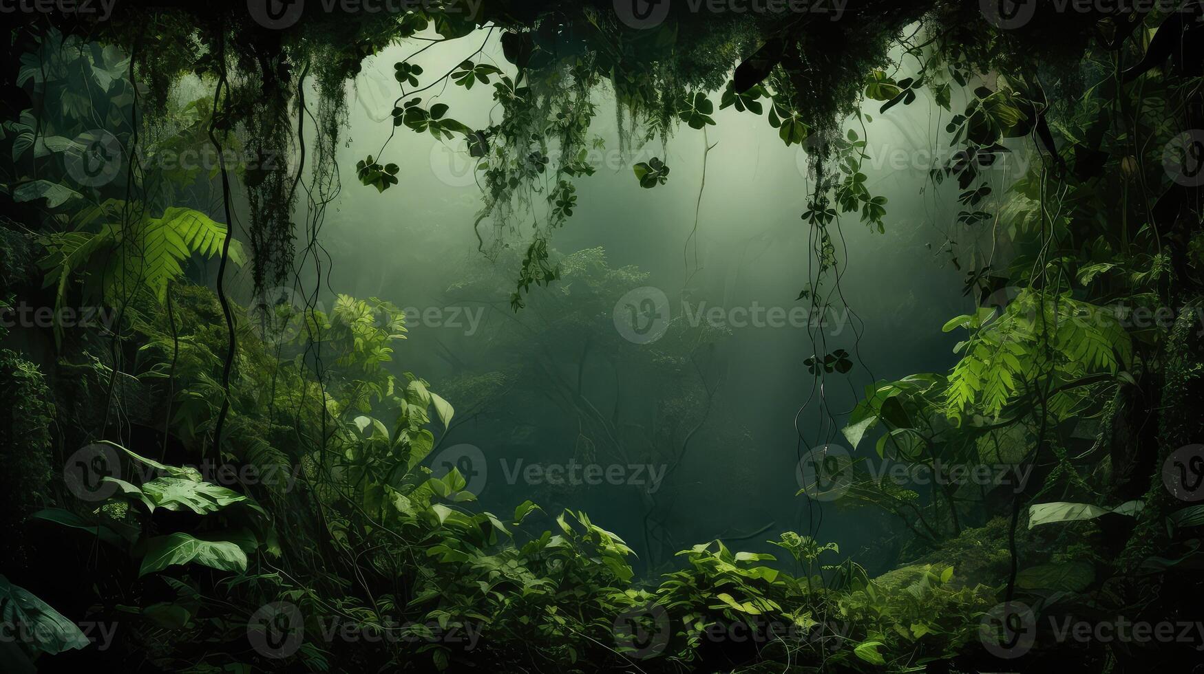 vines green natural background photo