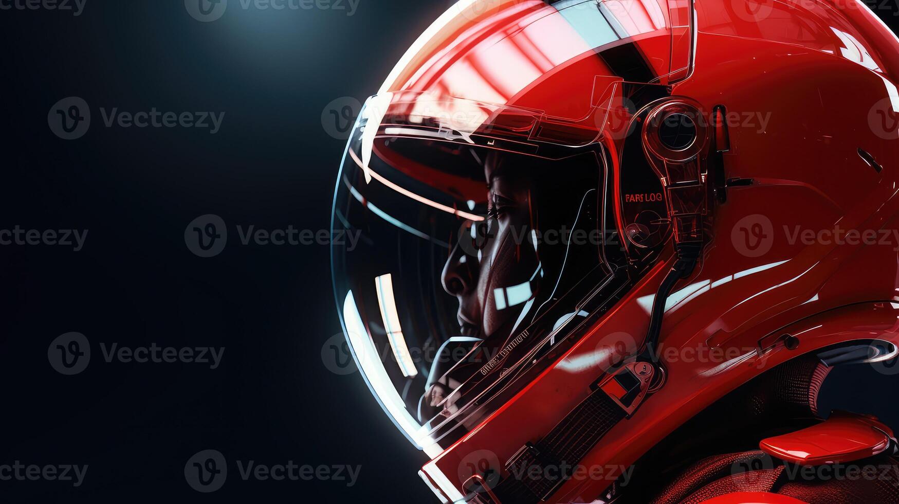helmet astronaut red photo