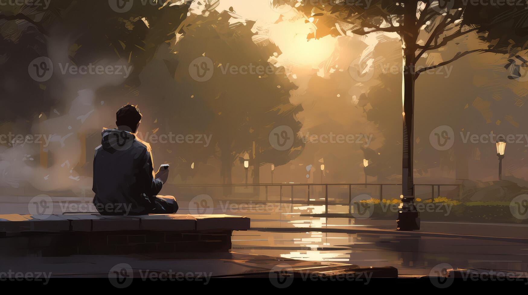 serenity enjoy coffee photo