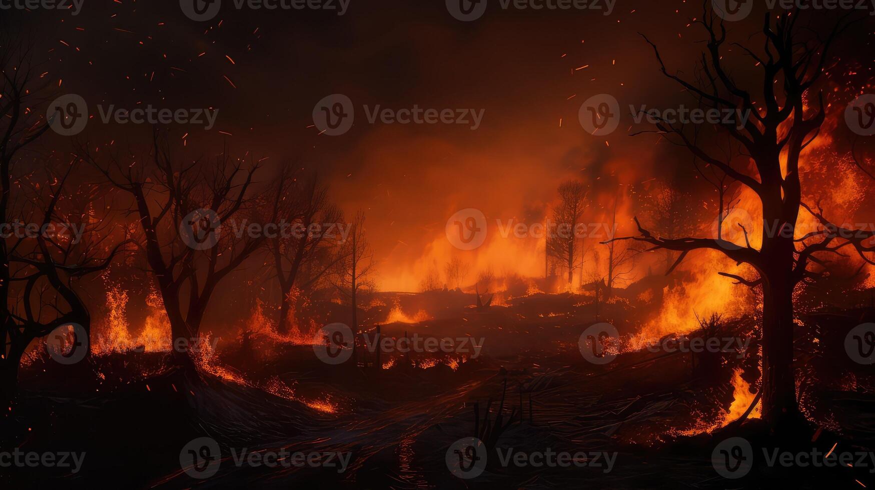 blaze huge fire photo