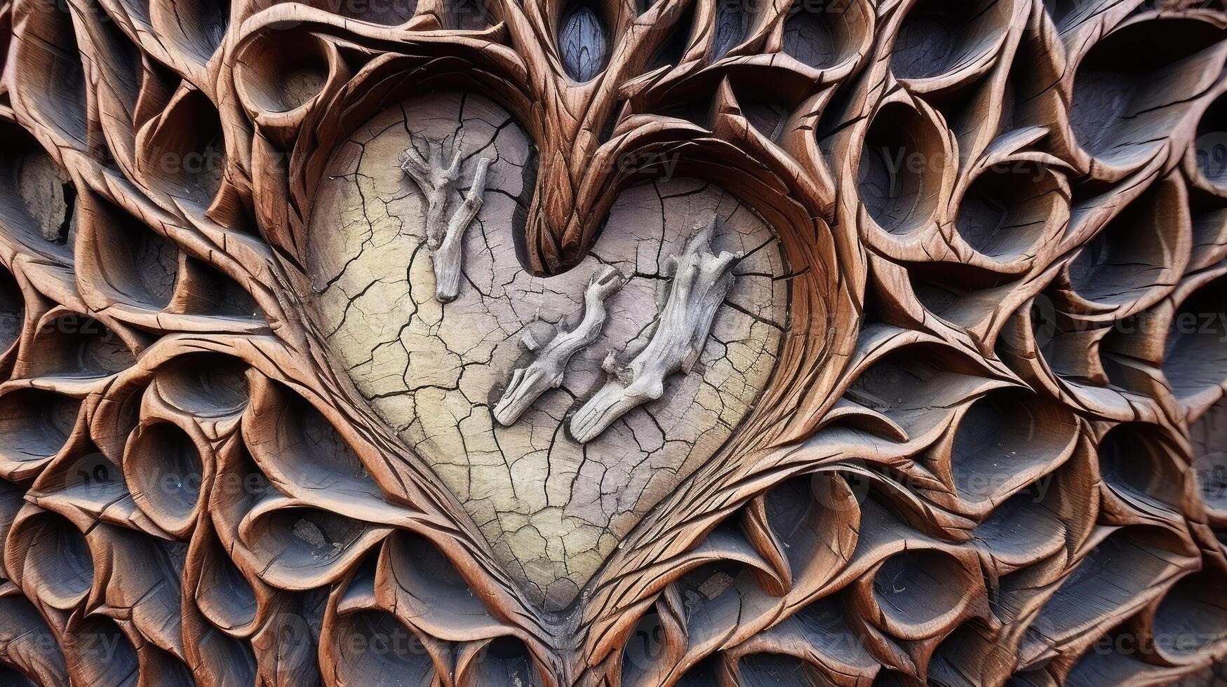 henature tree with heart photo
