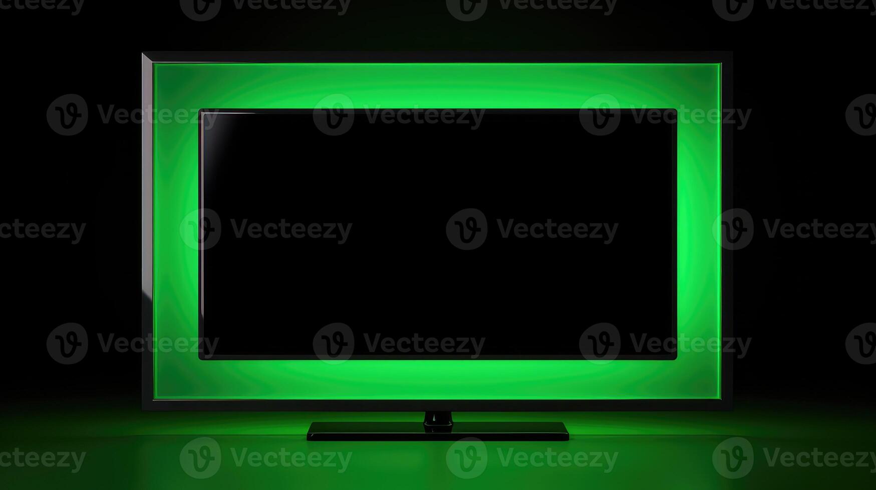 blank tv screen green screen photo
