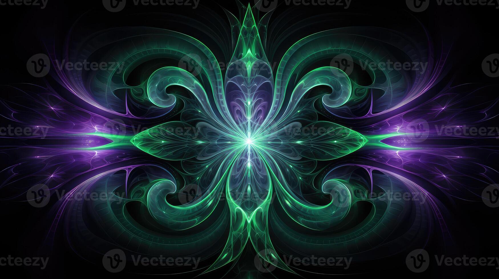 digital purple green abstract photo