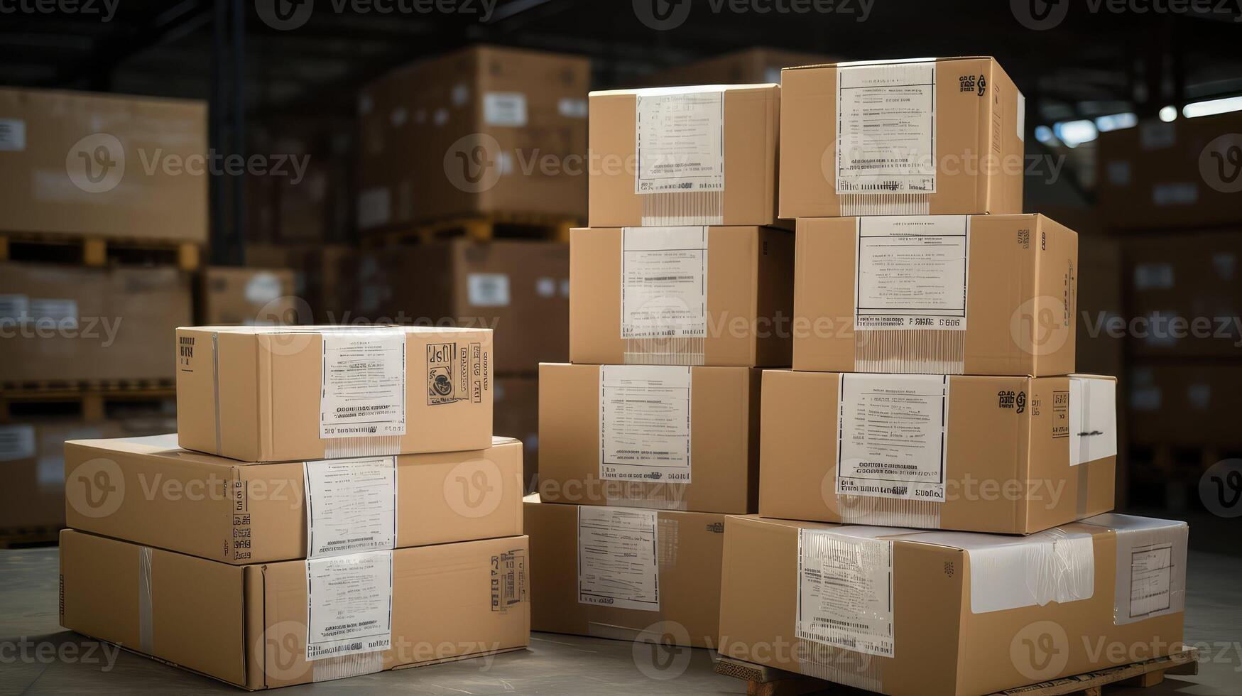 package box shipping label photo