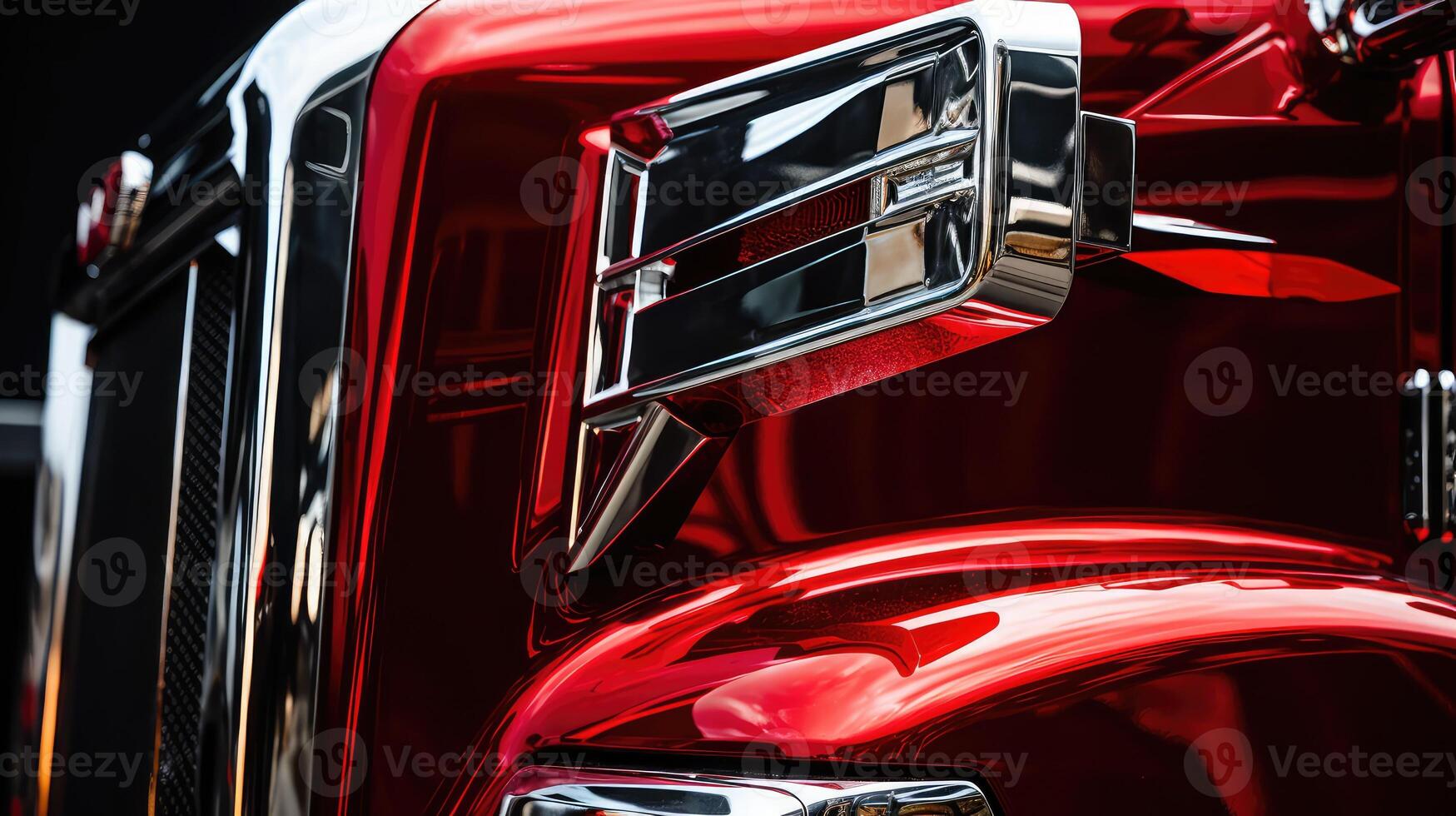 cab red semi trucks photo