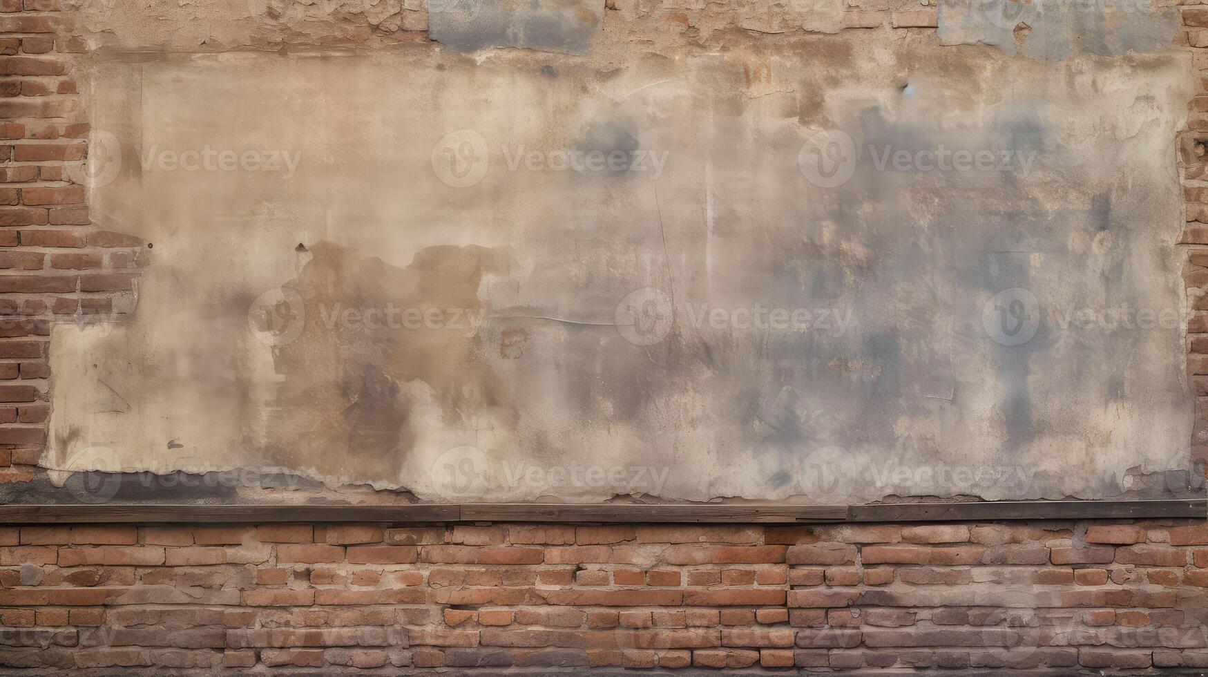 abandoned empty brick wall photo