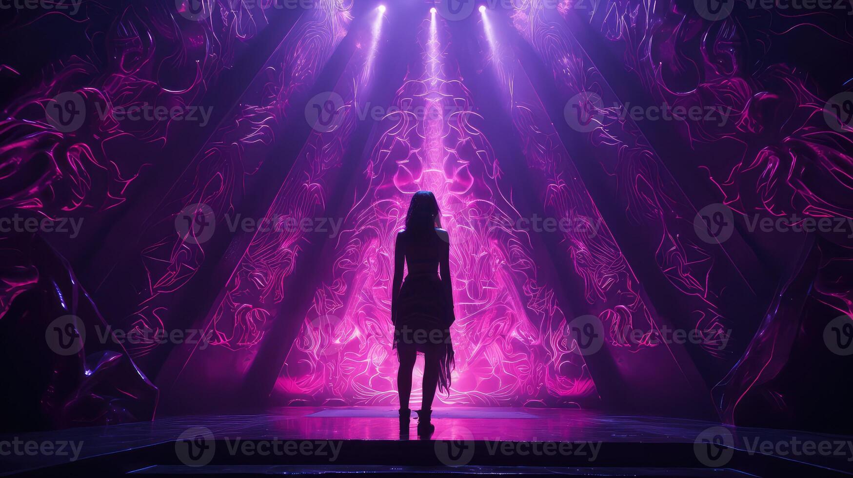 off purple neon background photo