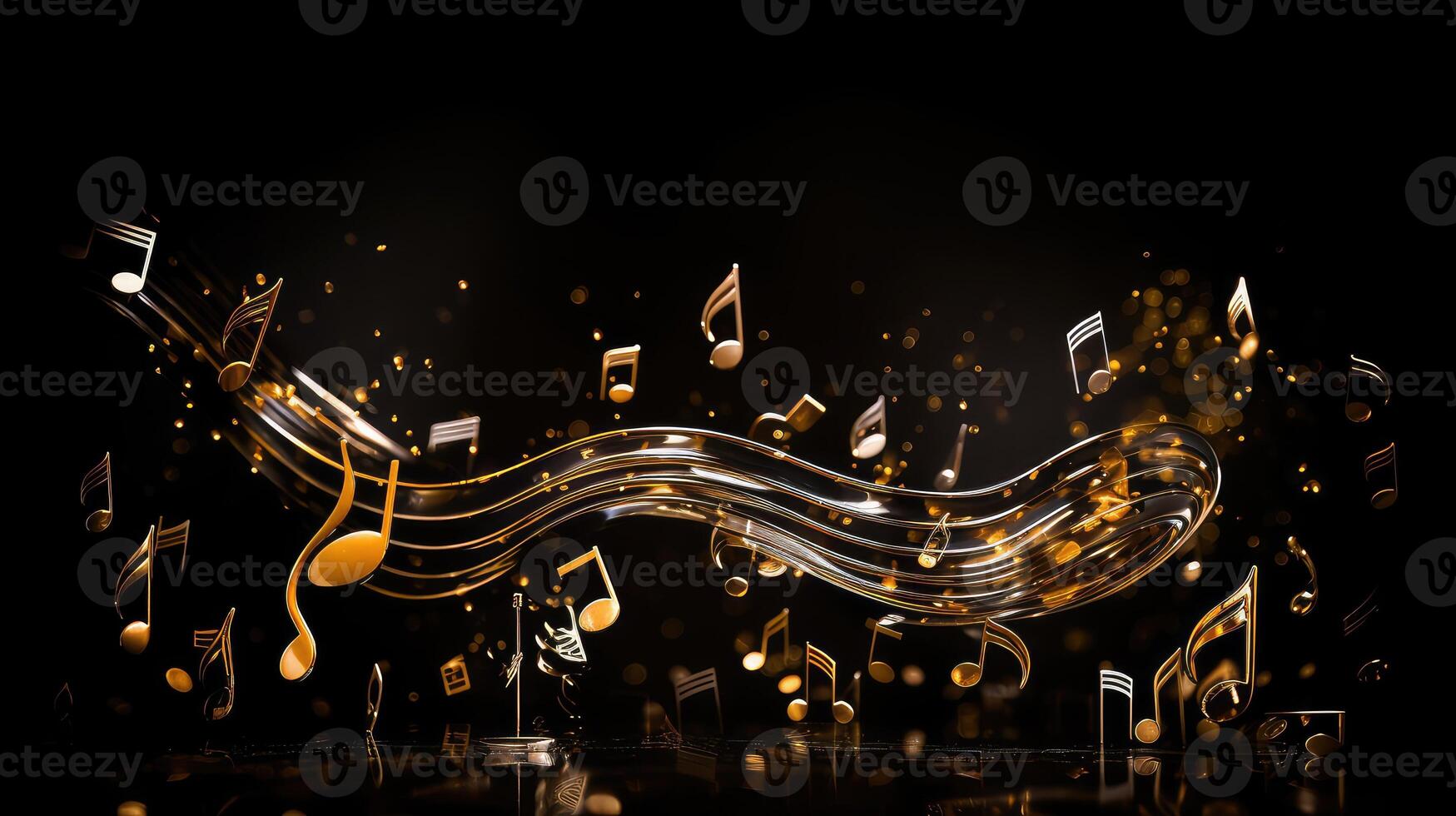 photo gold musical notes