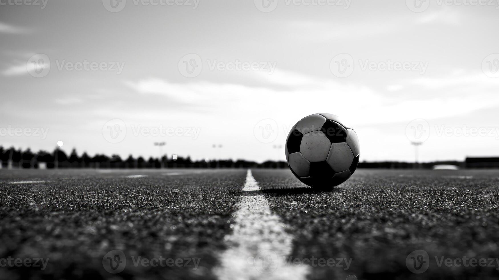 composition black and white football field photo