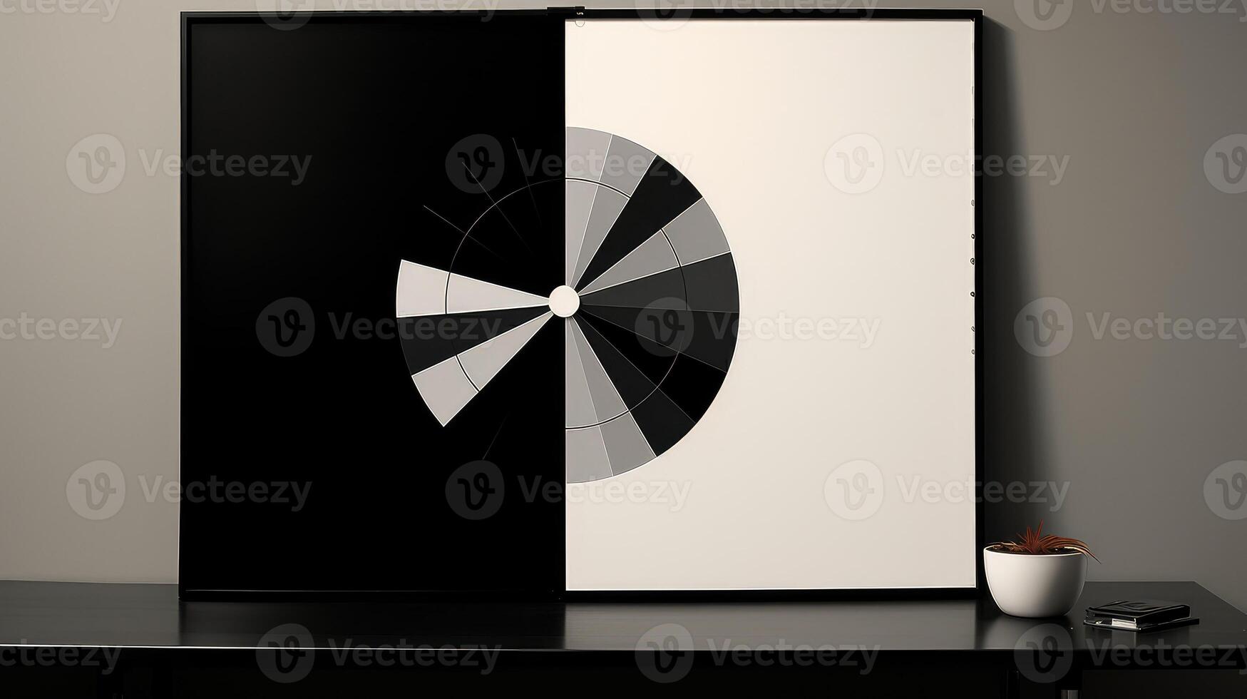 bold pie chart black photo