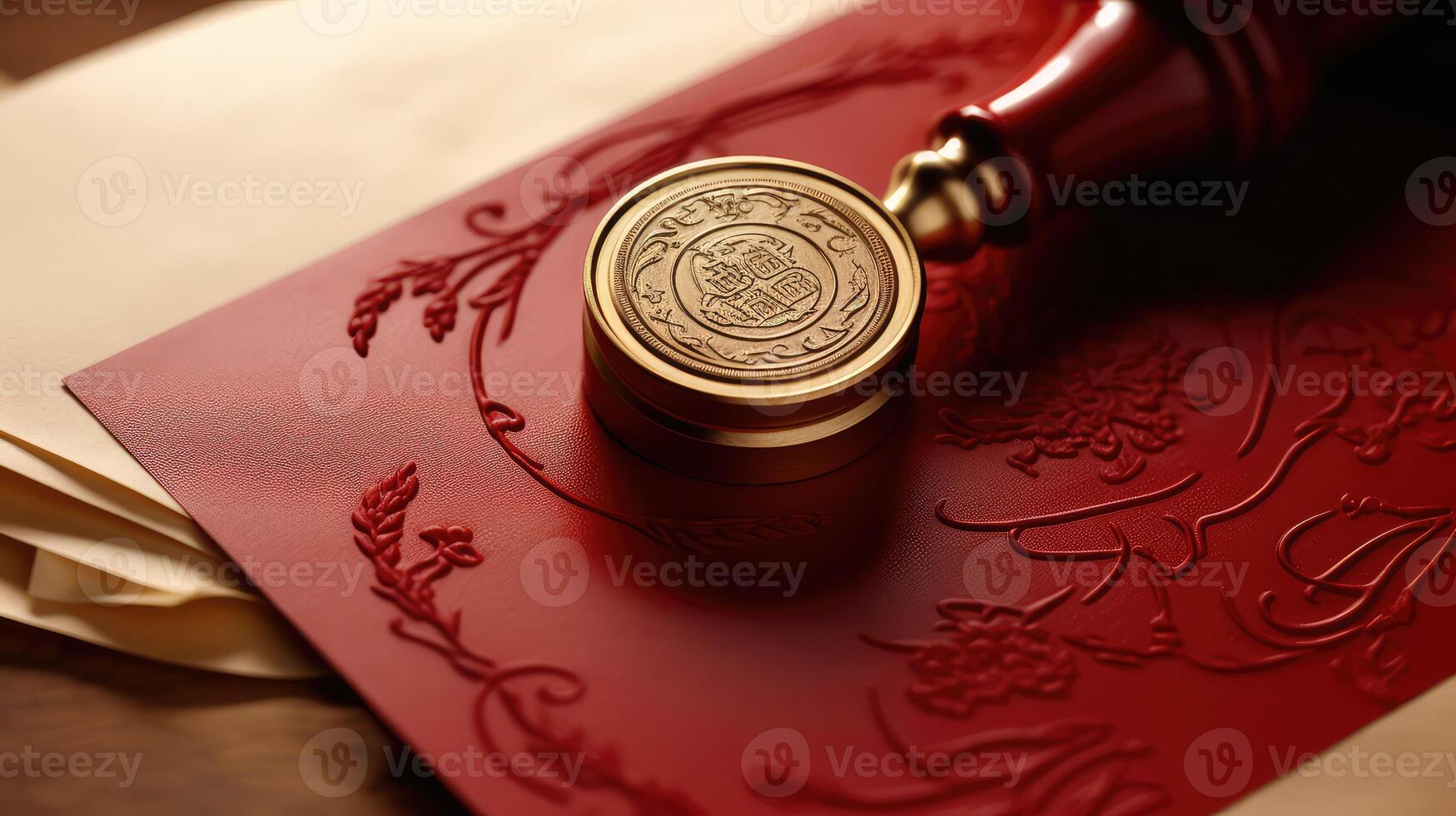 classic wax seal red photo