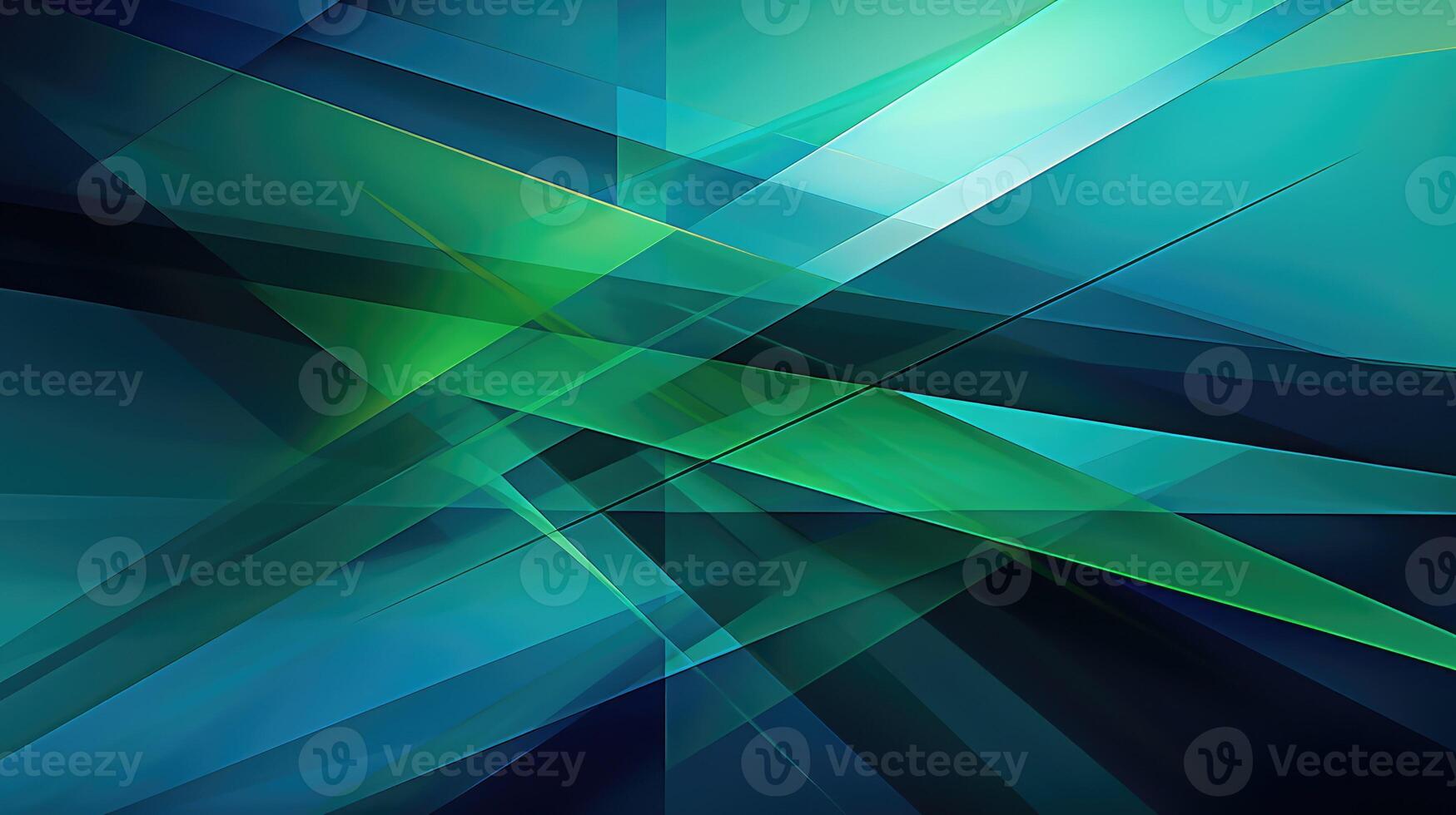 geometric abstract green and blue background photo