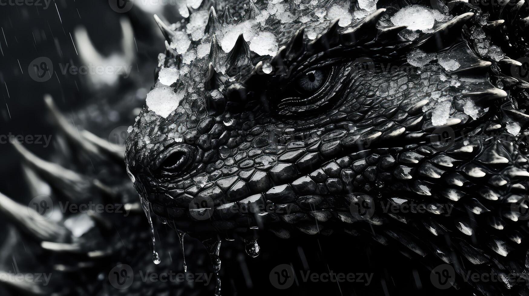 scales black and white snow photo