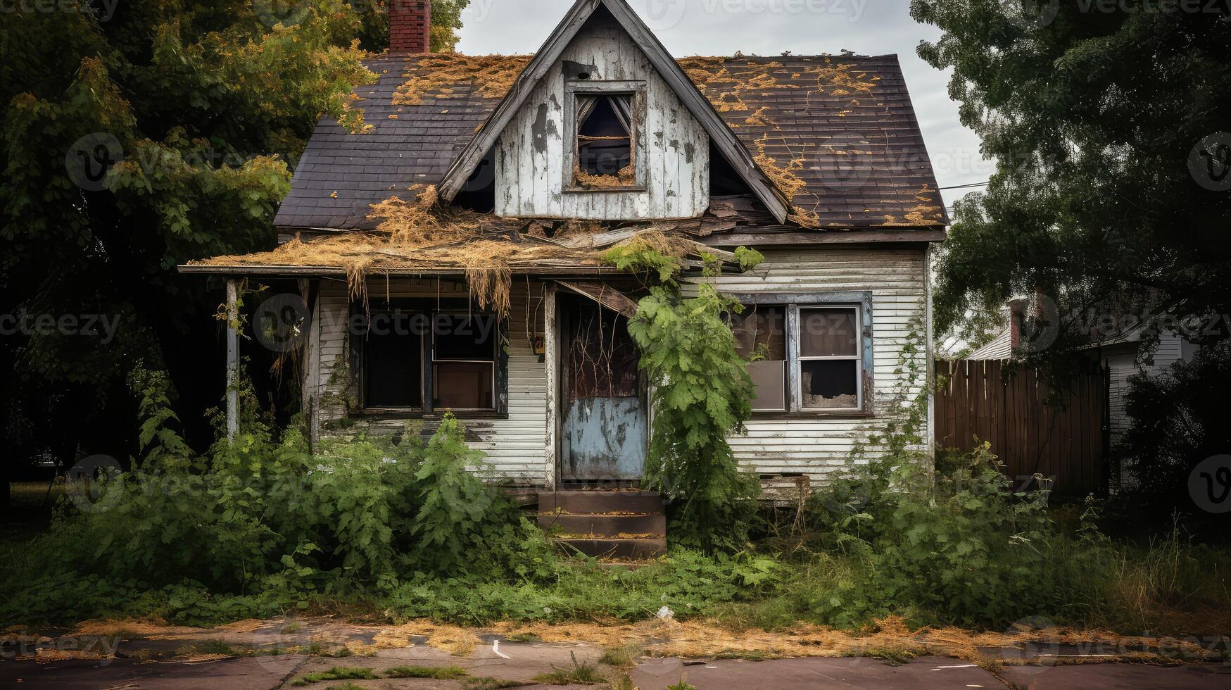 decay outdated house photo