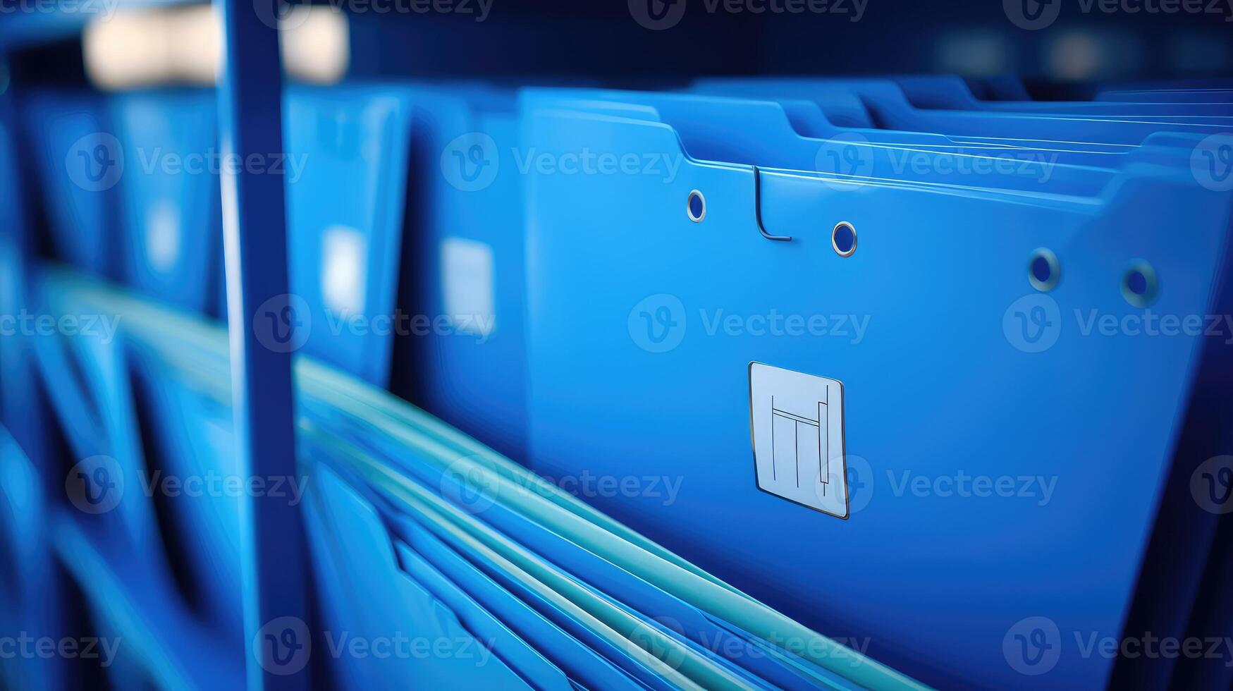 label blue file folder photo