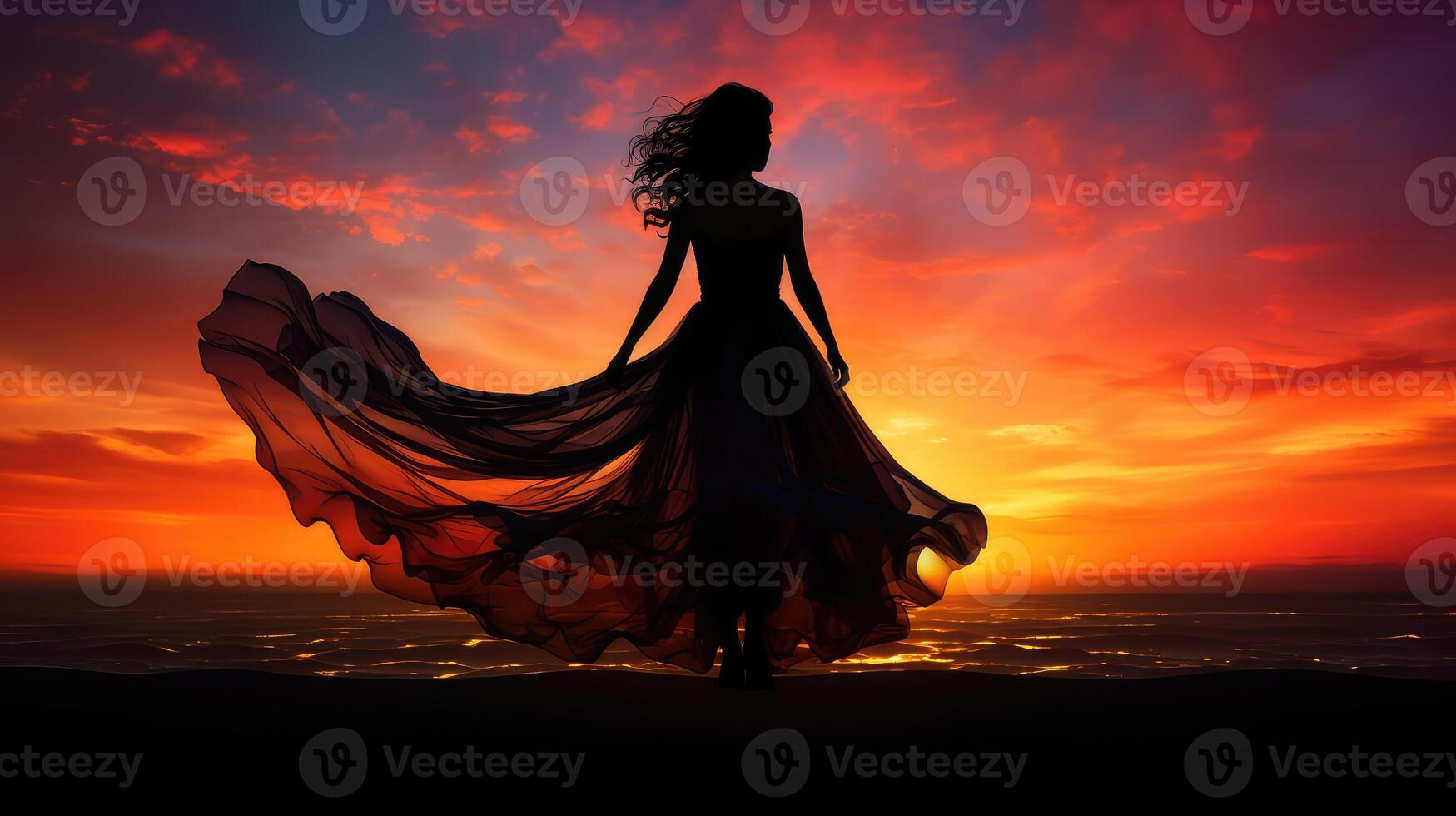 style black dress silhouette photo