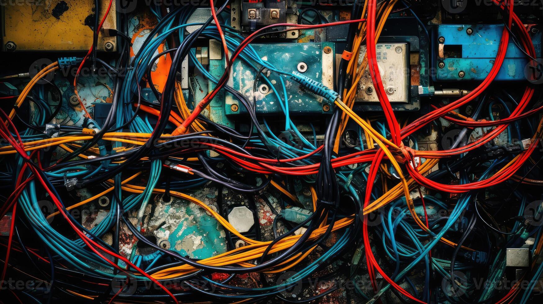 cables chaos texture photo