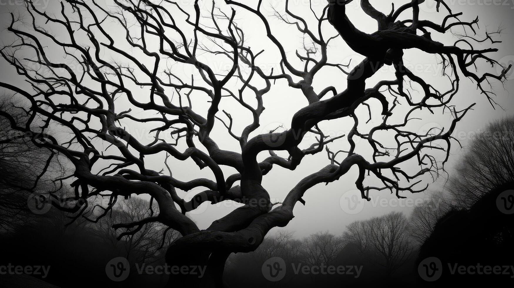 otherworldly creepy tree branches photo