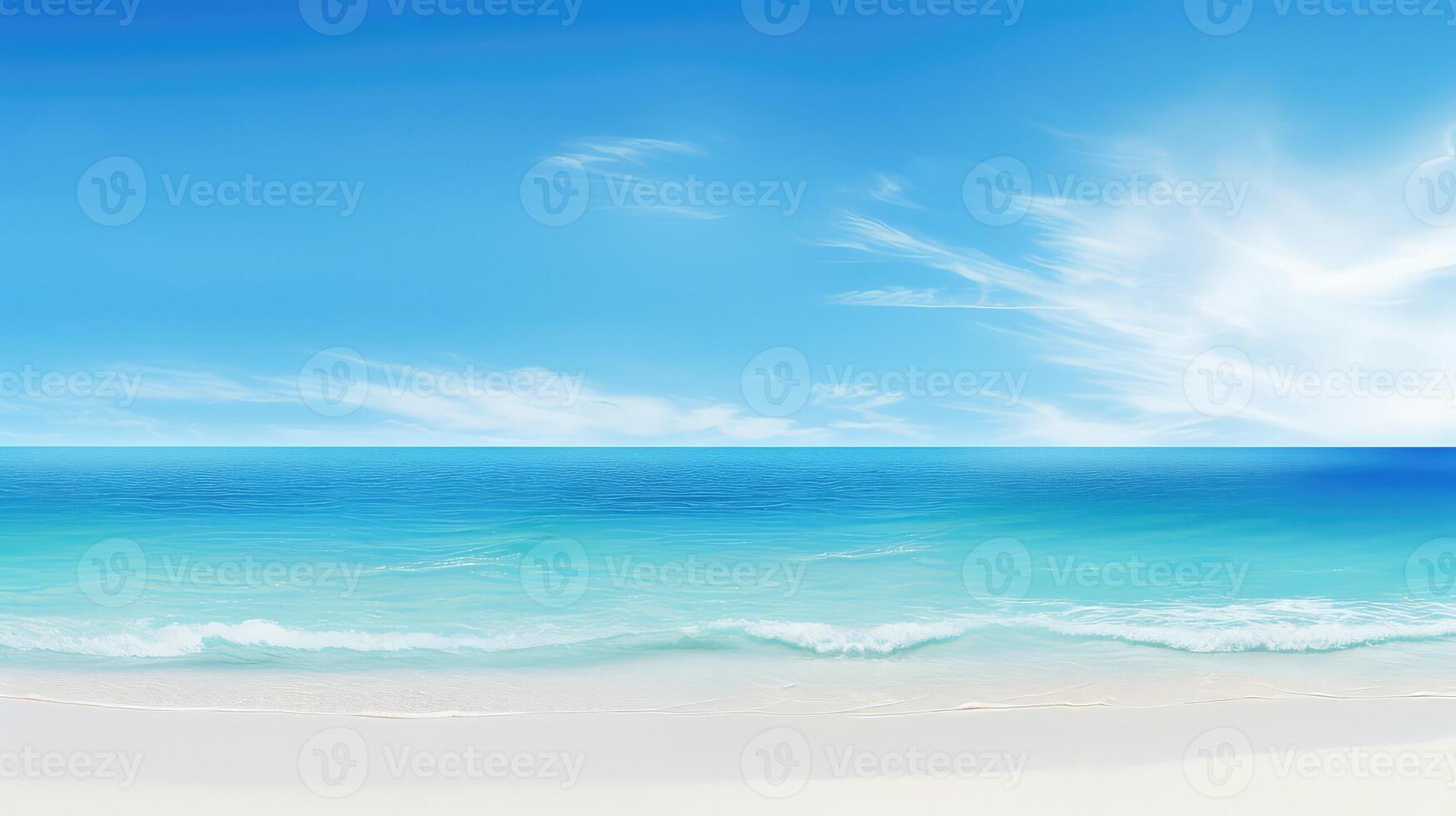 beach blue green white background photo