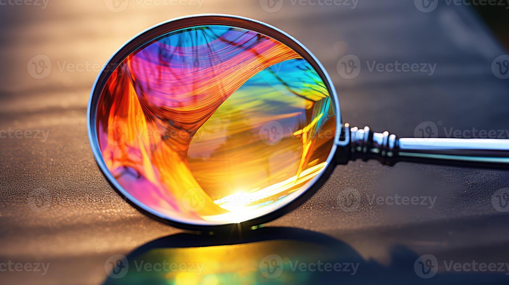 wall transparent magnifying glass photo