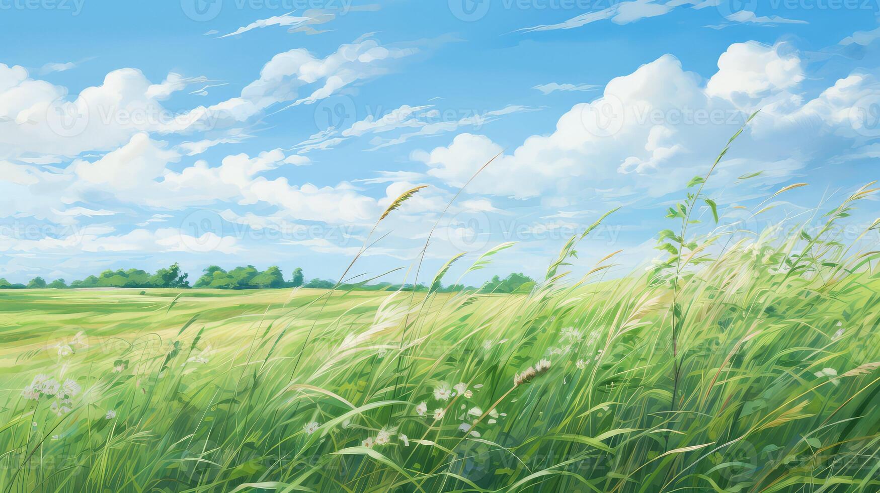 pale spring greenery photo