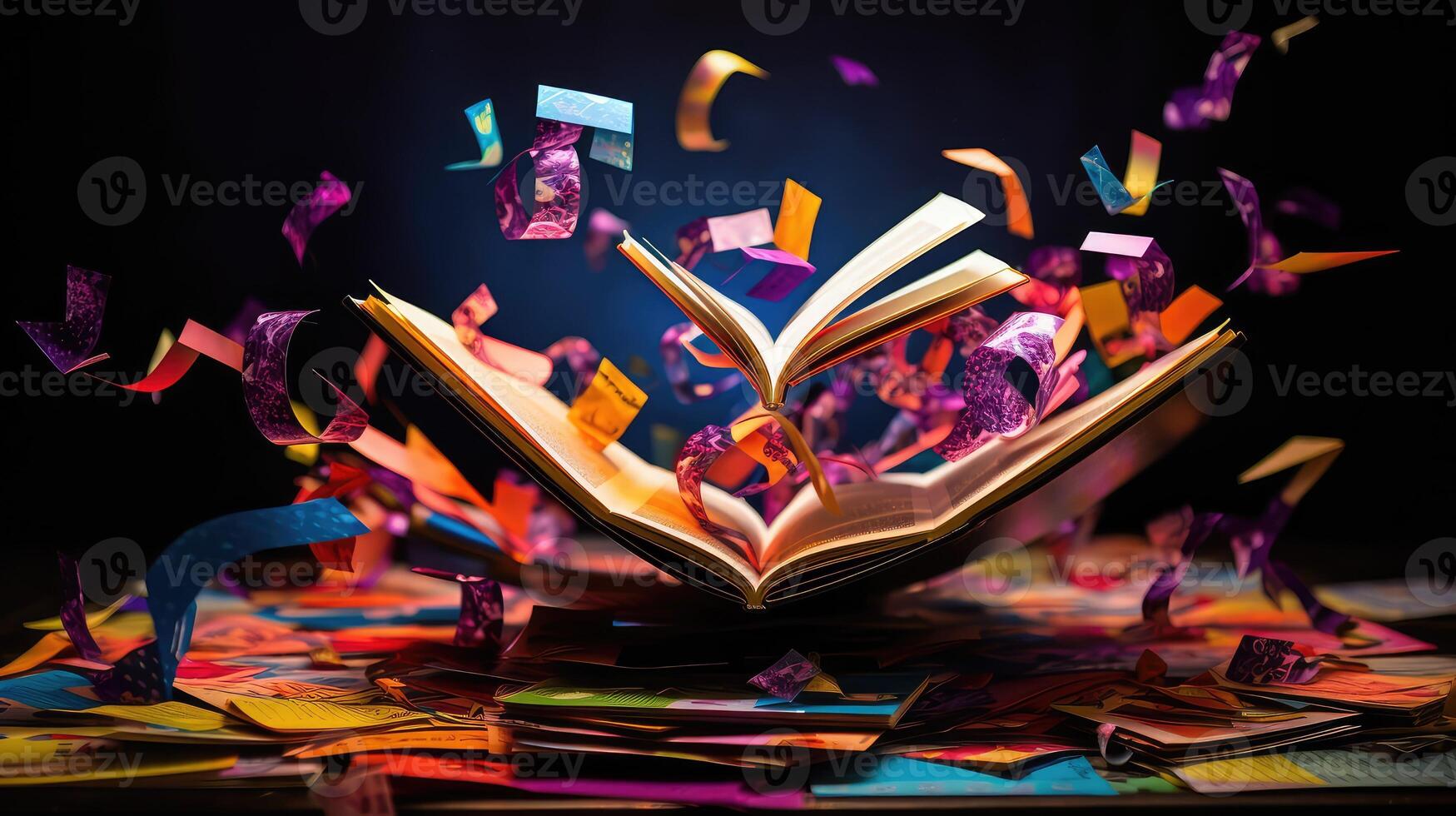modern book on a table photo