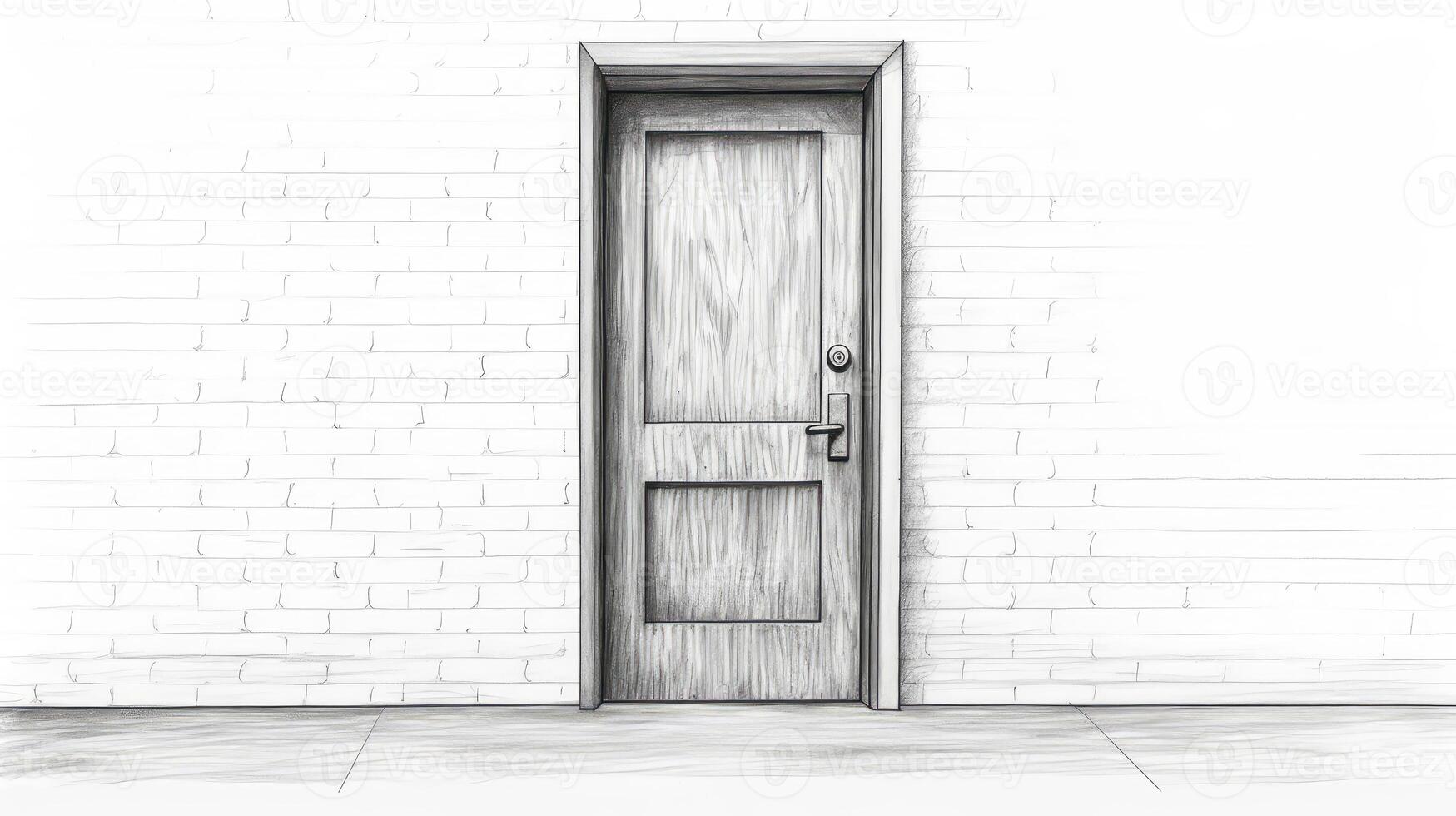 chalkboard line drawing door photo