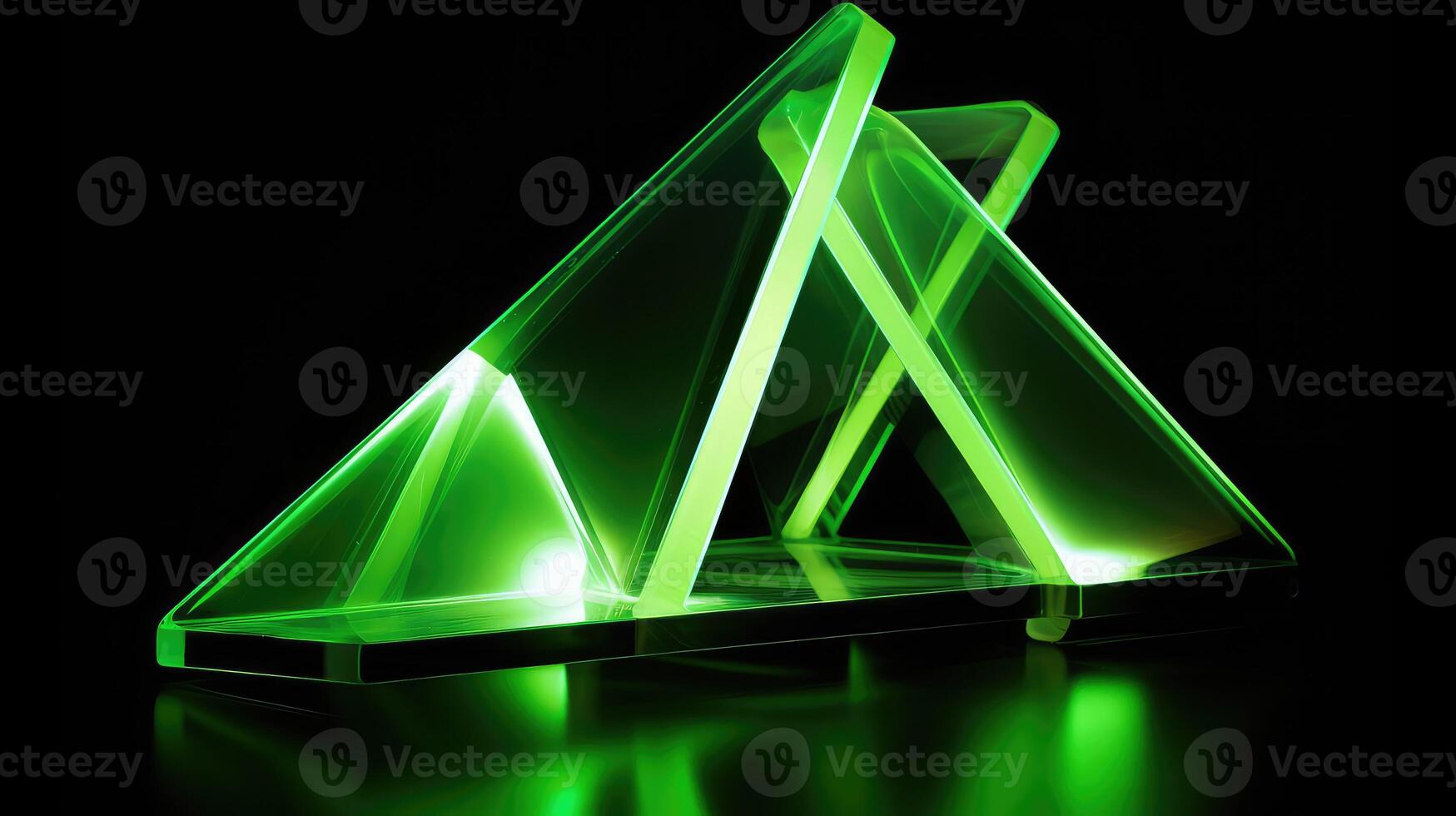 geometric neon green abstract photo