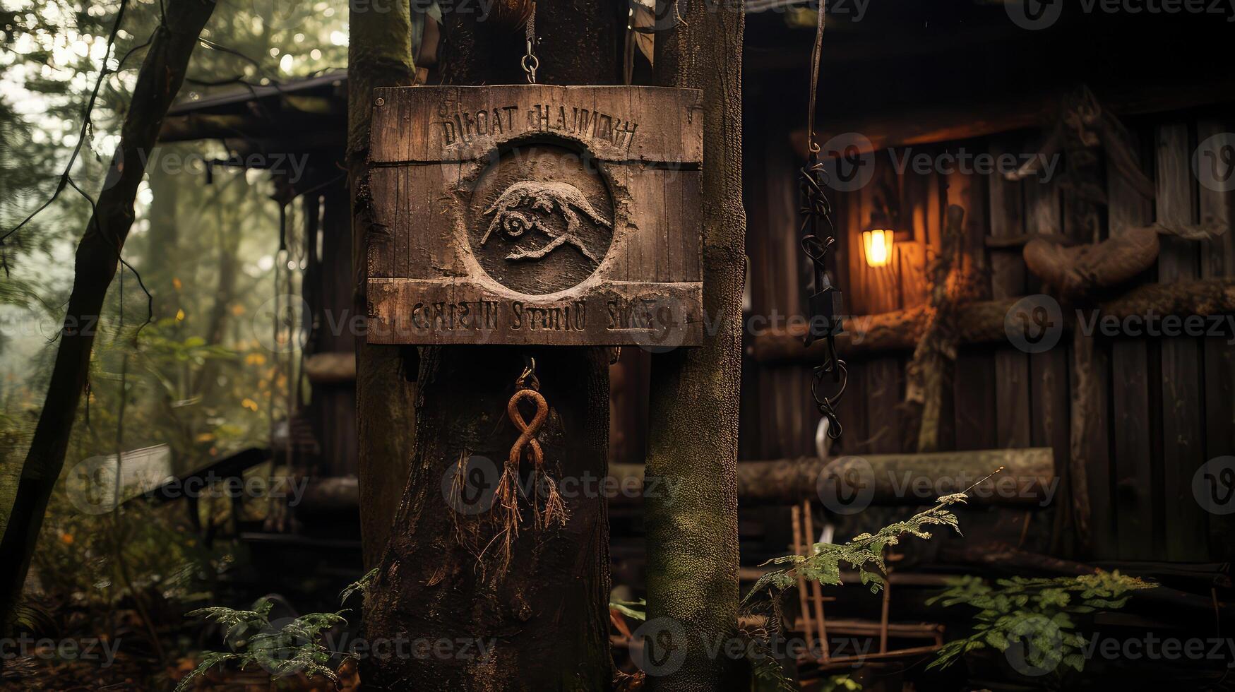 weathered dark wood sign photo