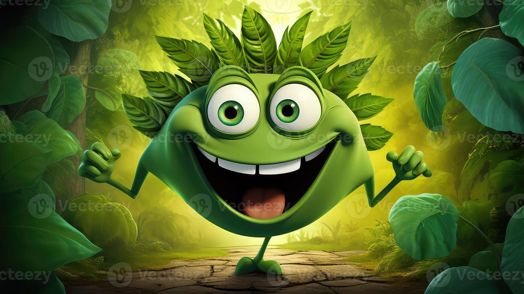 features cartoon leaves photo