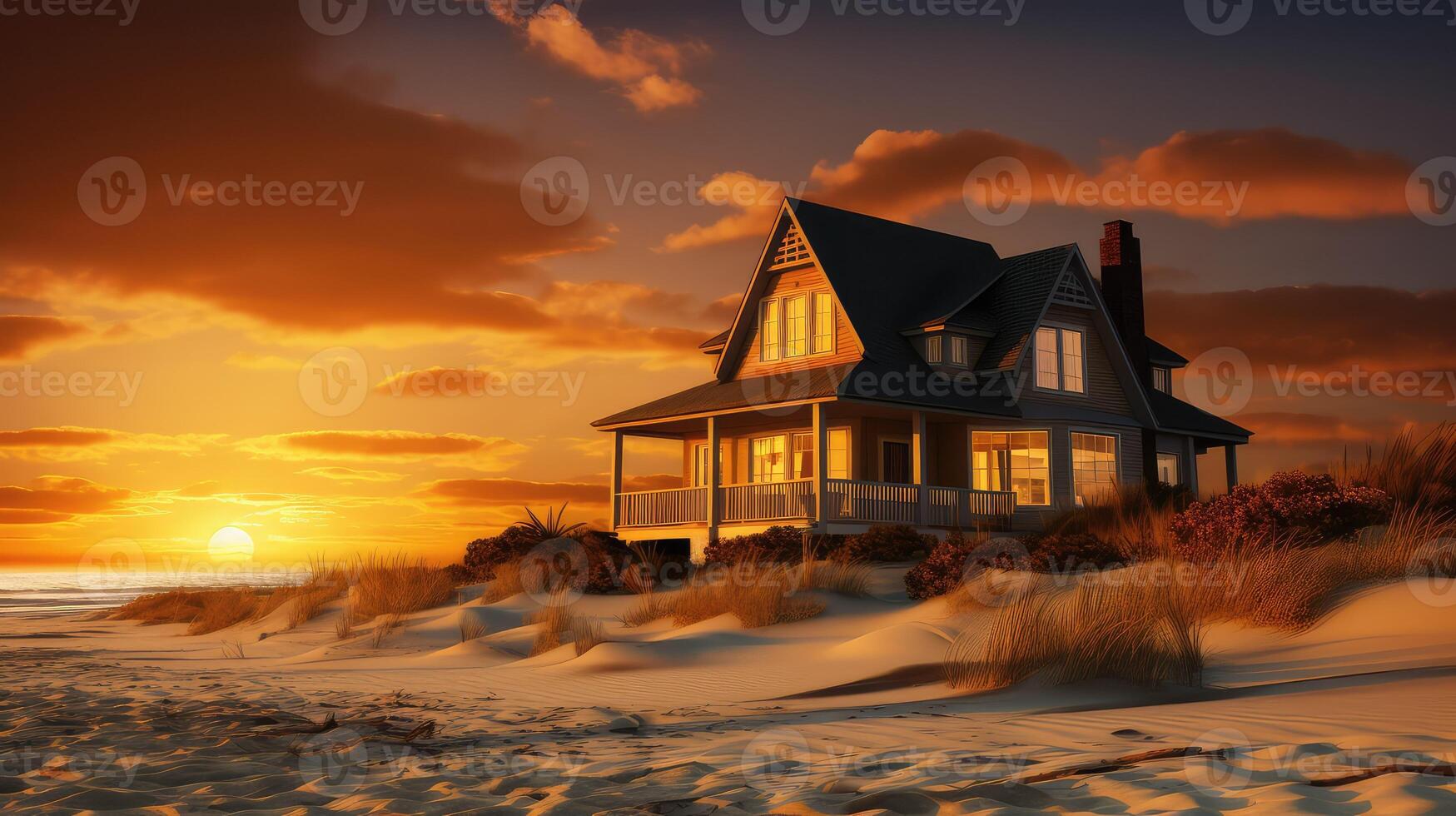 sunlight lightening house photo