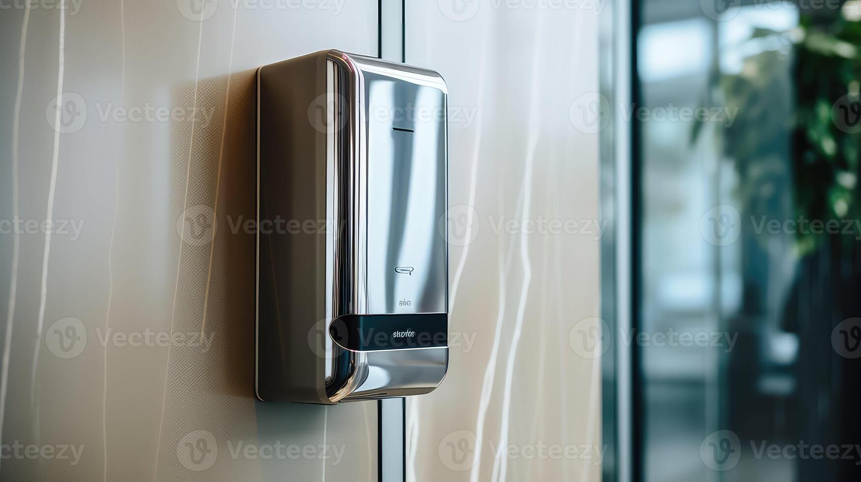 dispenser hand sanitizer on wall photo