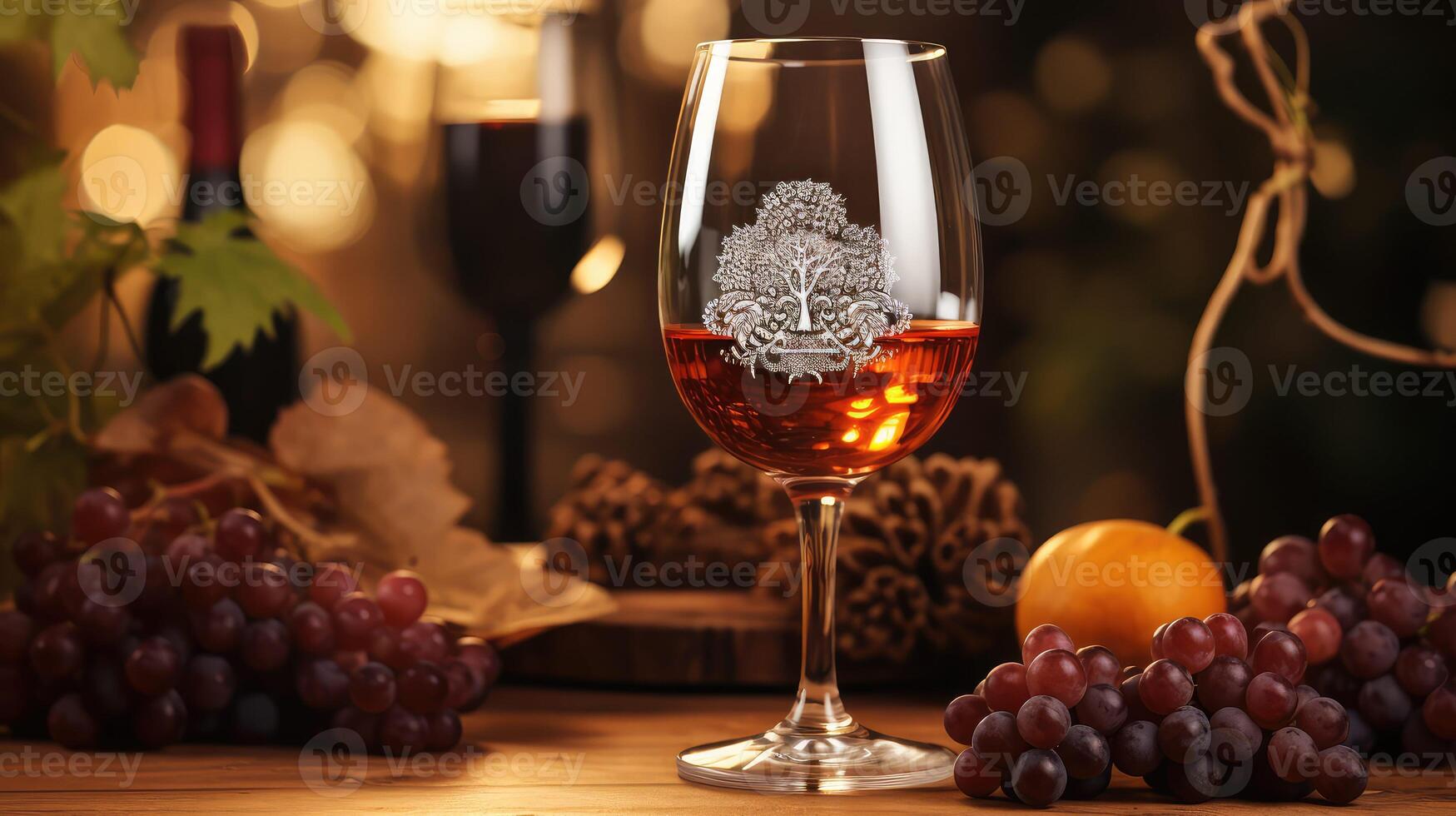 traditional wine glass mock up photo