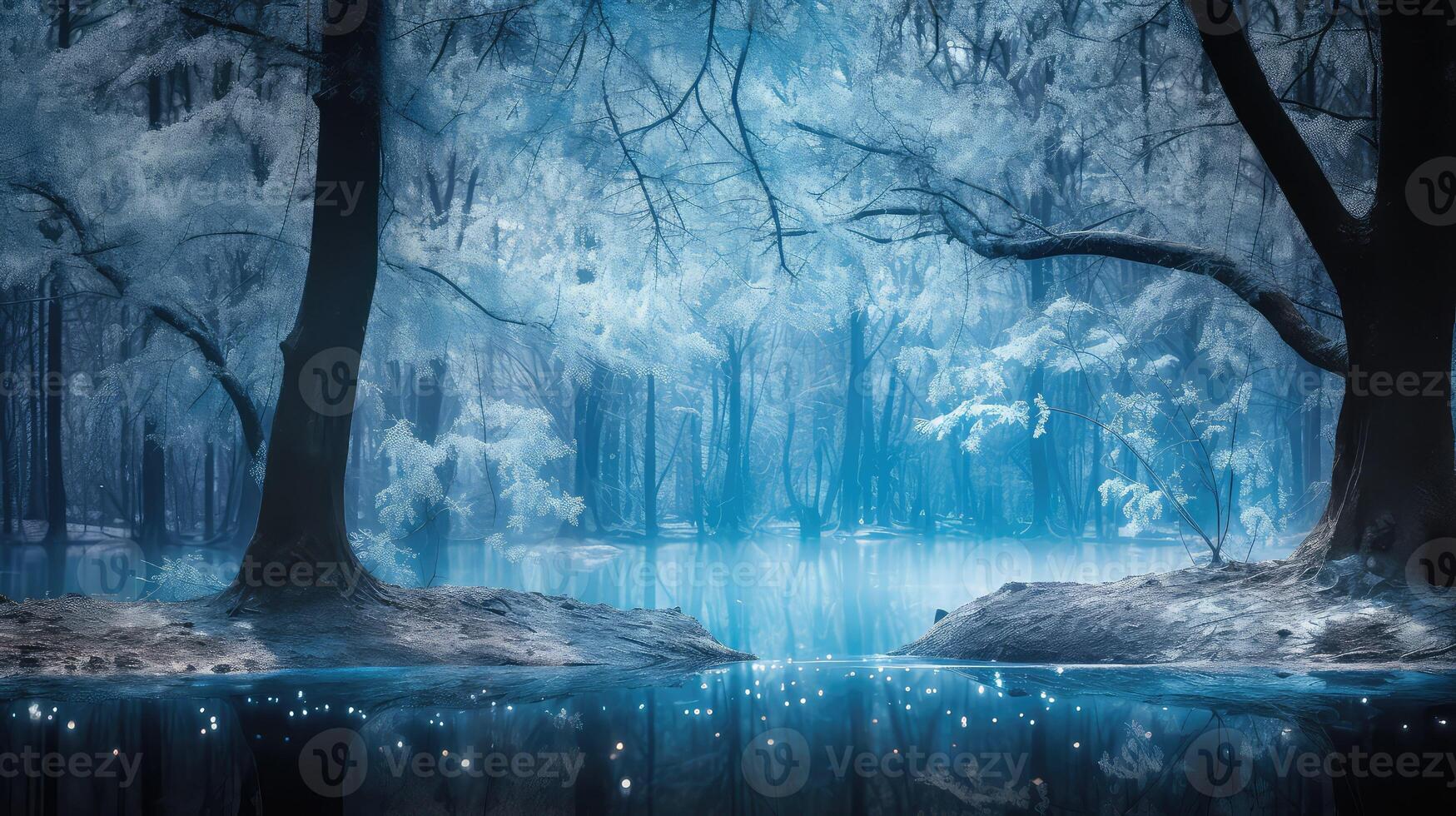 overlay blue vignette photo