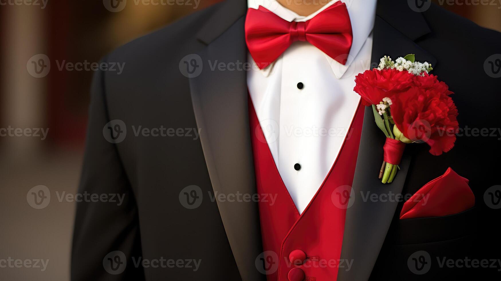 boutonniere red carnations photo