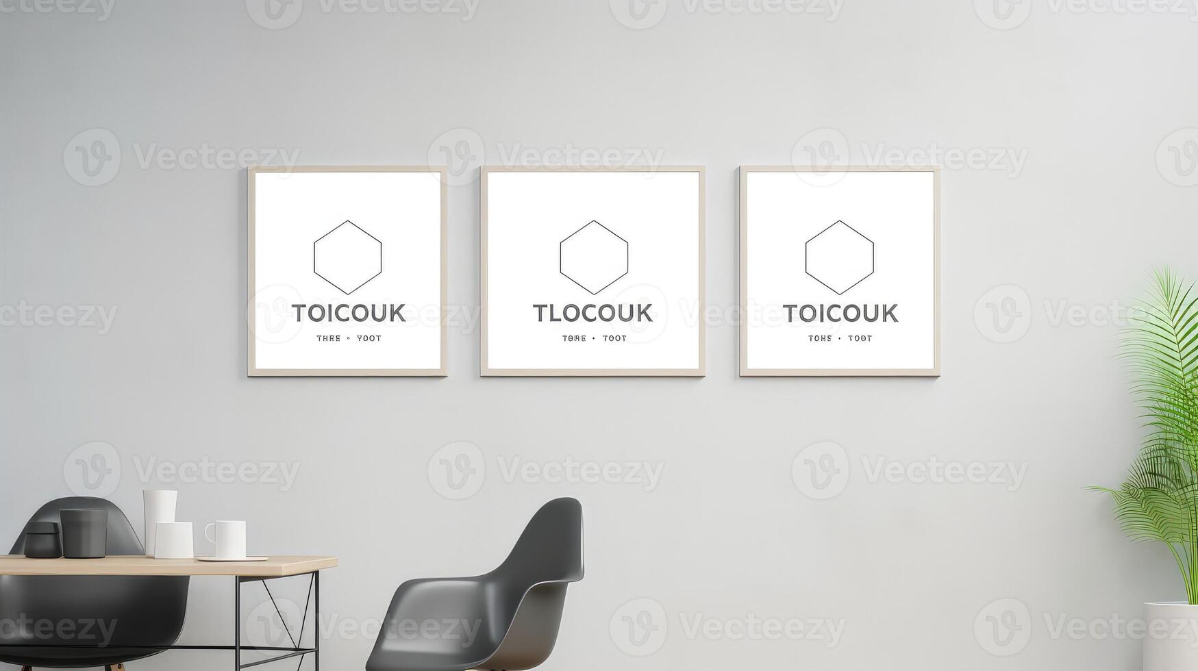 design office wall mockup photo