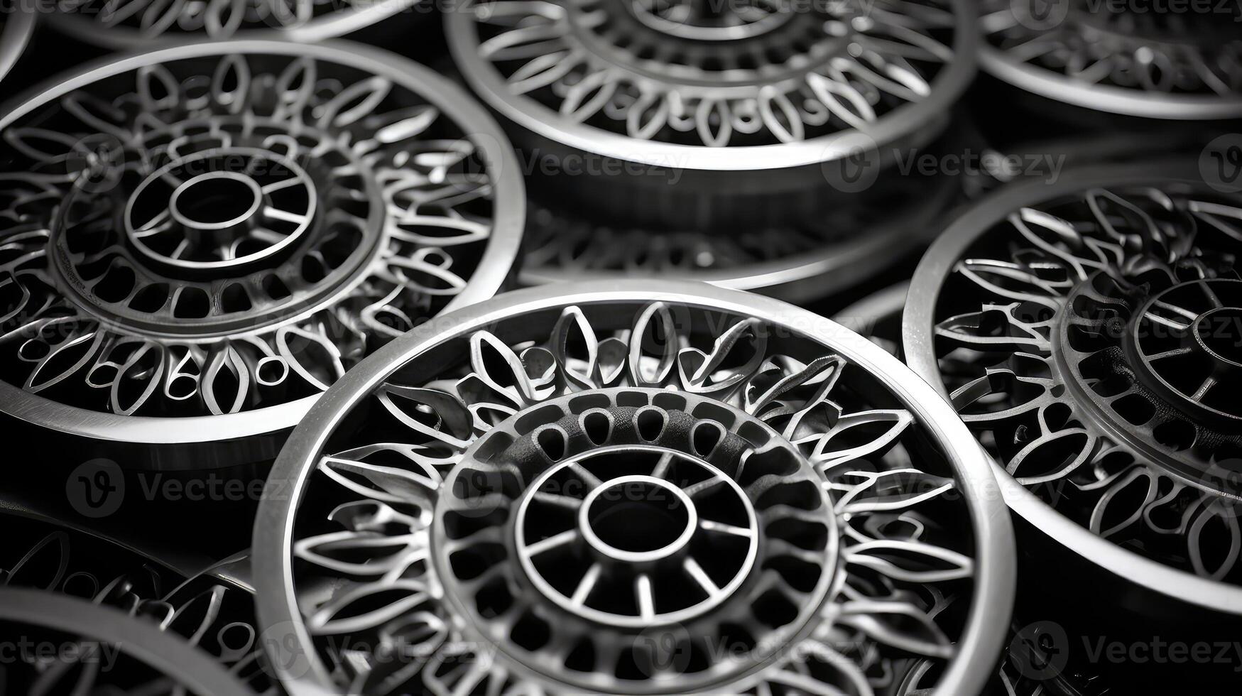 arrangement metal wheel concept photo