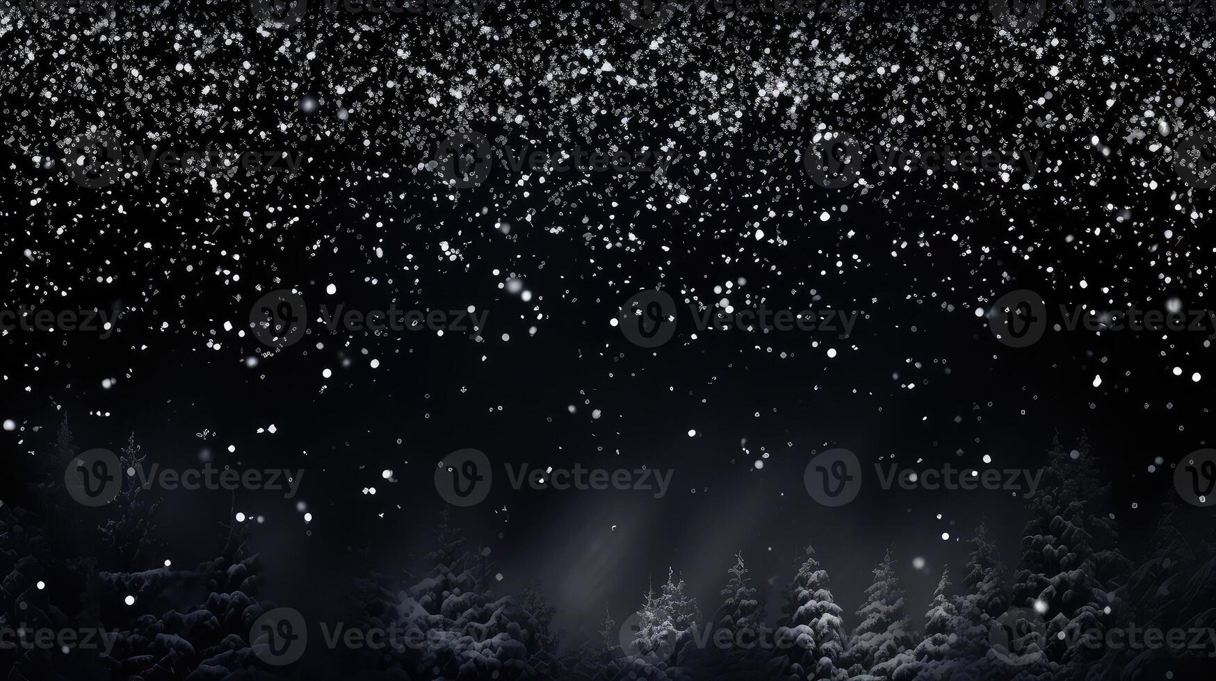 contrast black background with snow photo