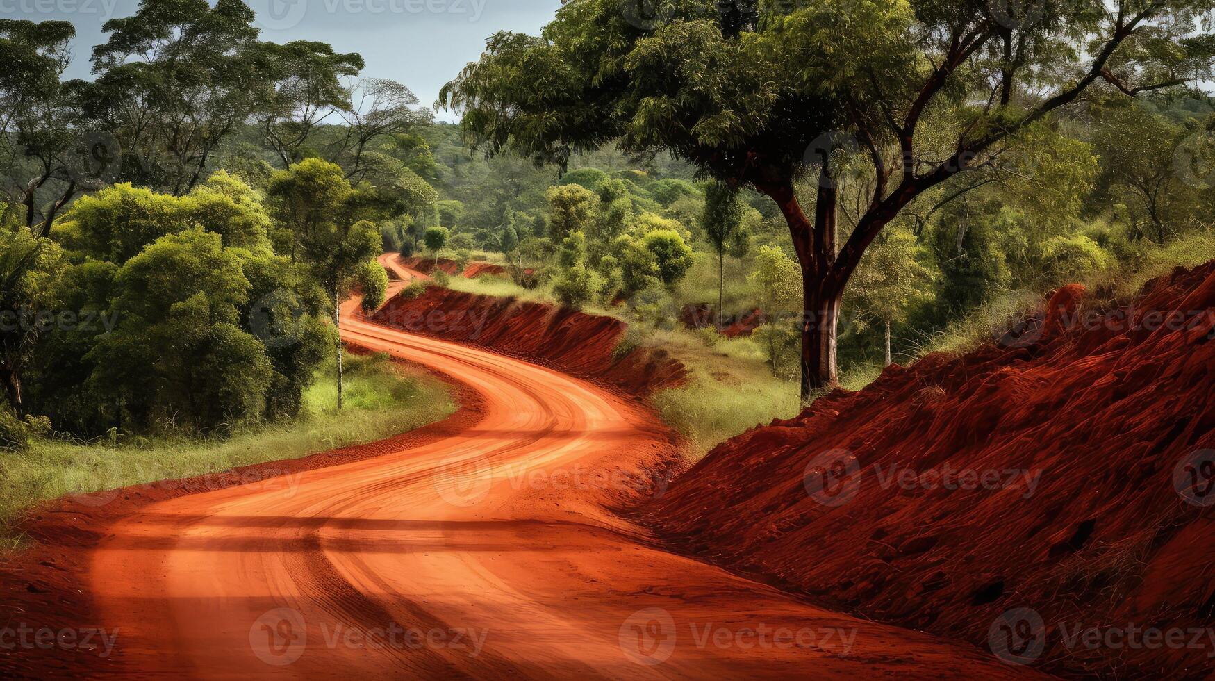 landscape red dirt road photo