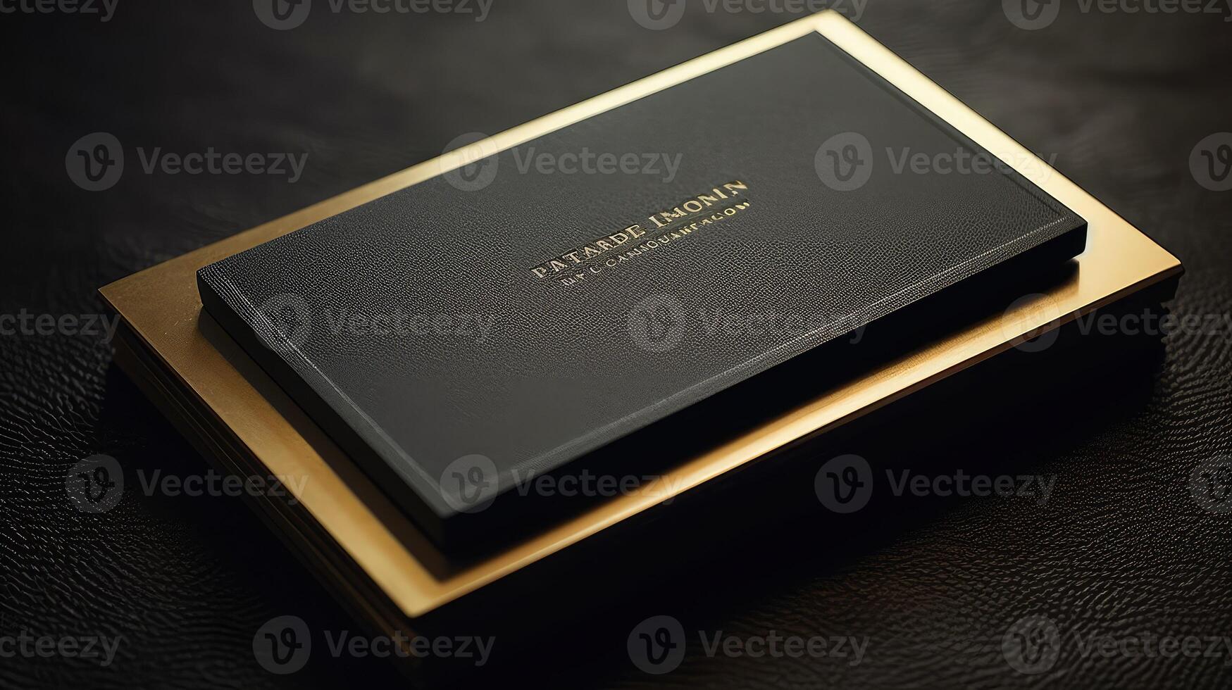 minimalist black and gold business cards photo