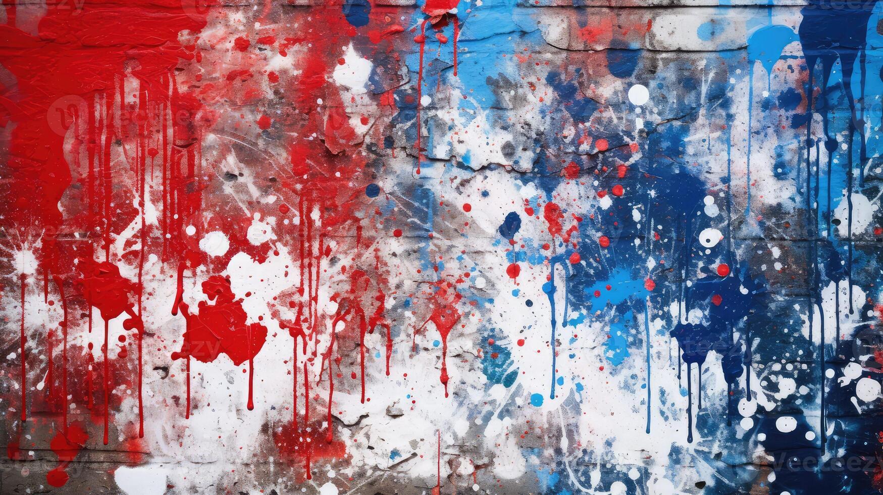 street red white blue splatter photo